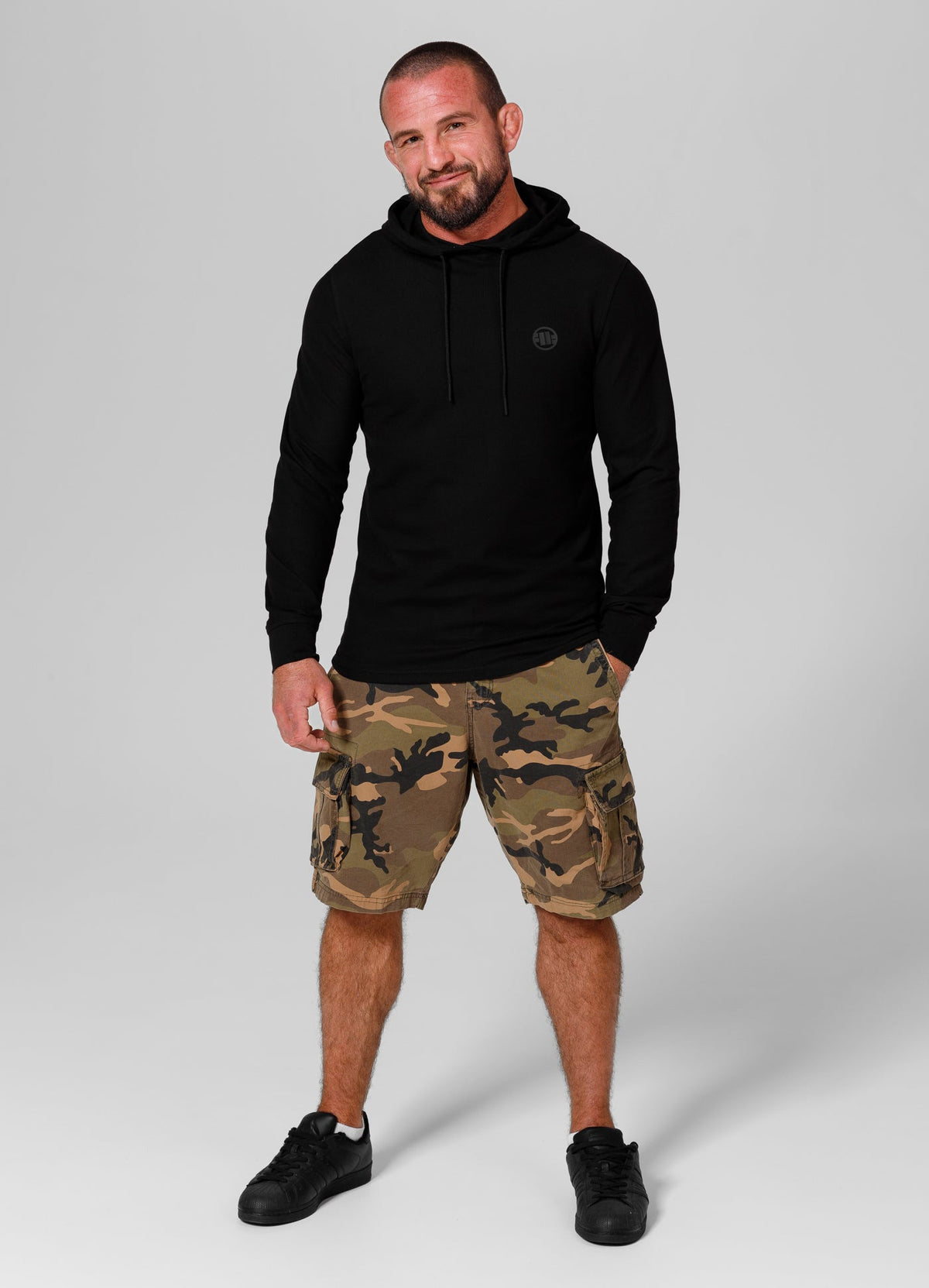 Rockey Pique Hoodie - Black