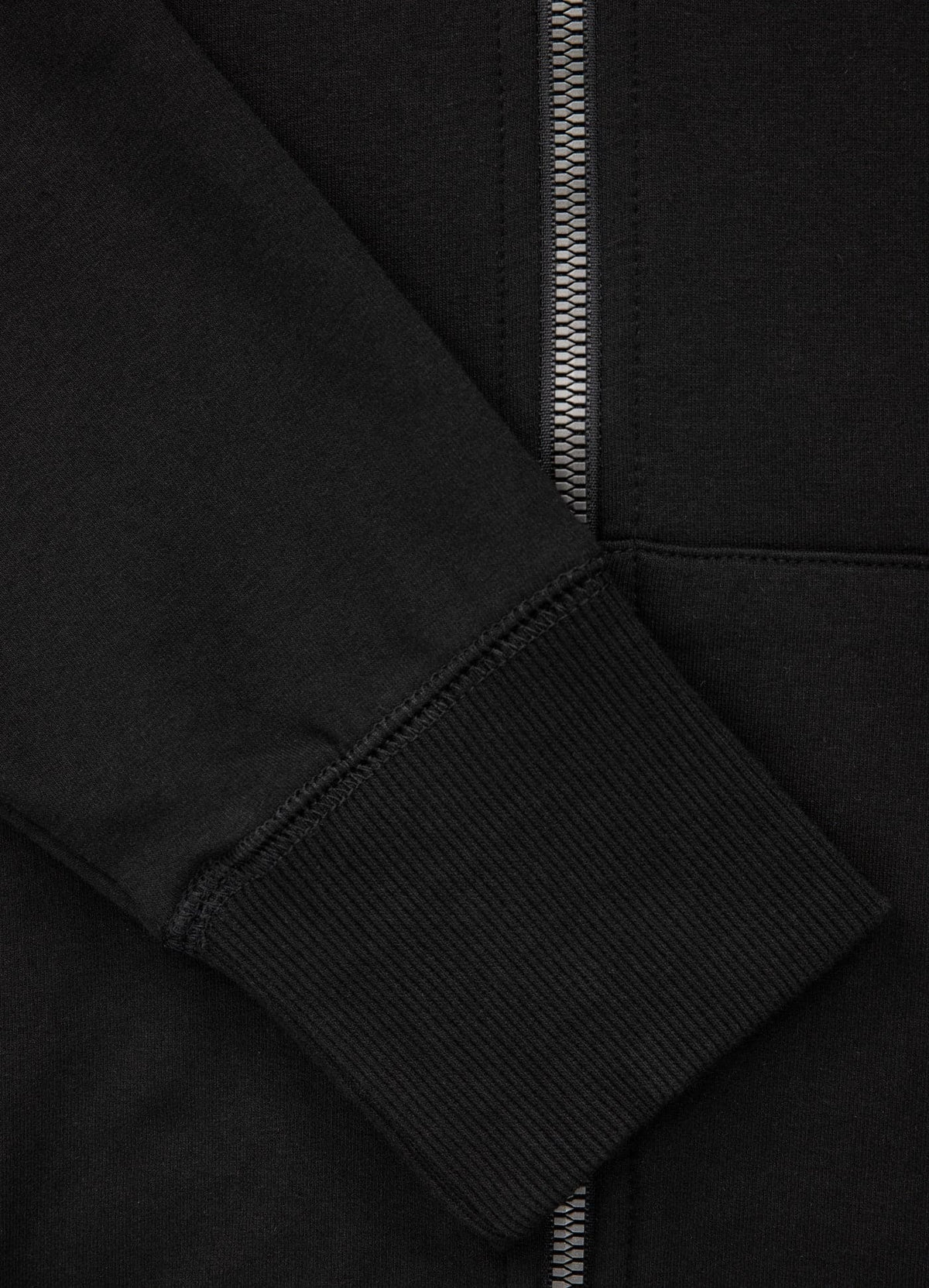 Zip Hoodie Lotus French Terry - Black