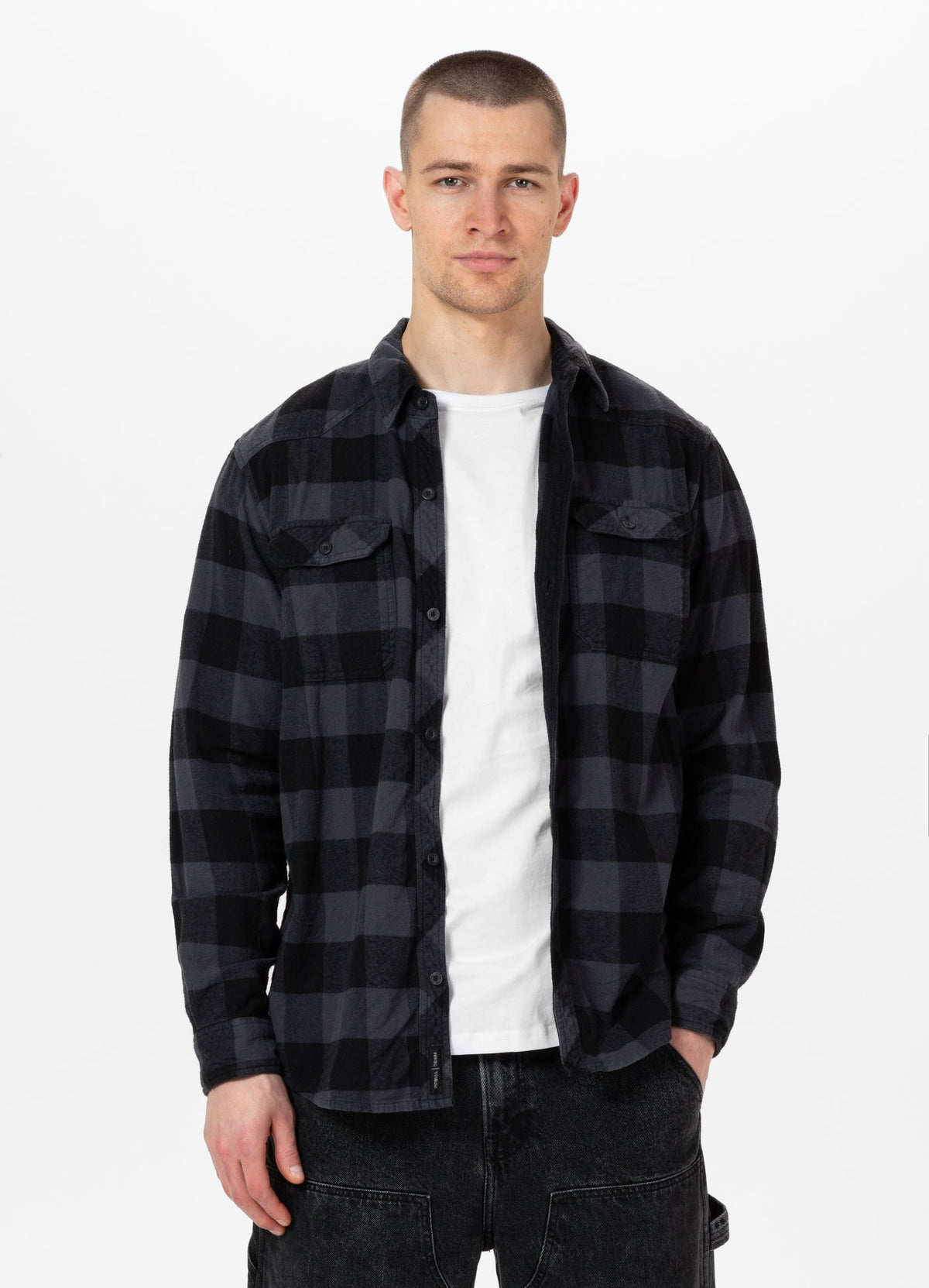 Mitchell - Gray/Black Flannel Shirt