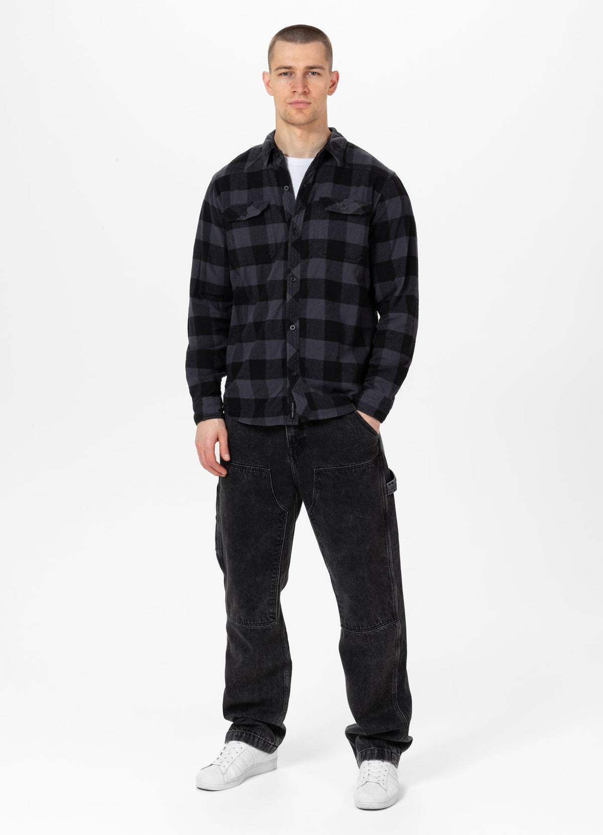 Mitchell - Gray/Black Flannel Shirt