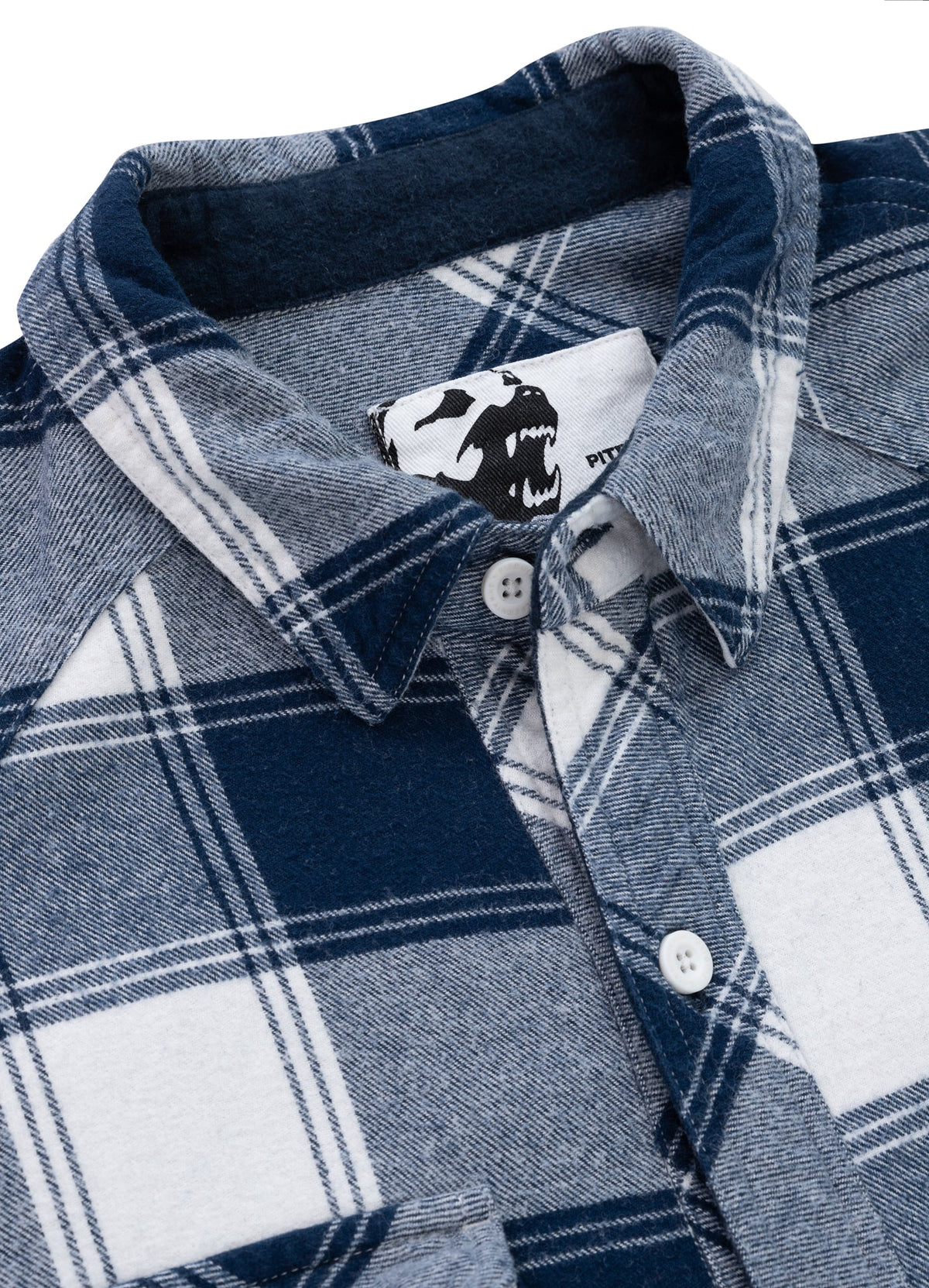 Mitchell - Dark Navy/White Flannel Shirt