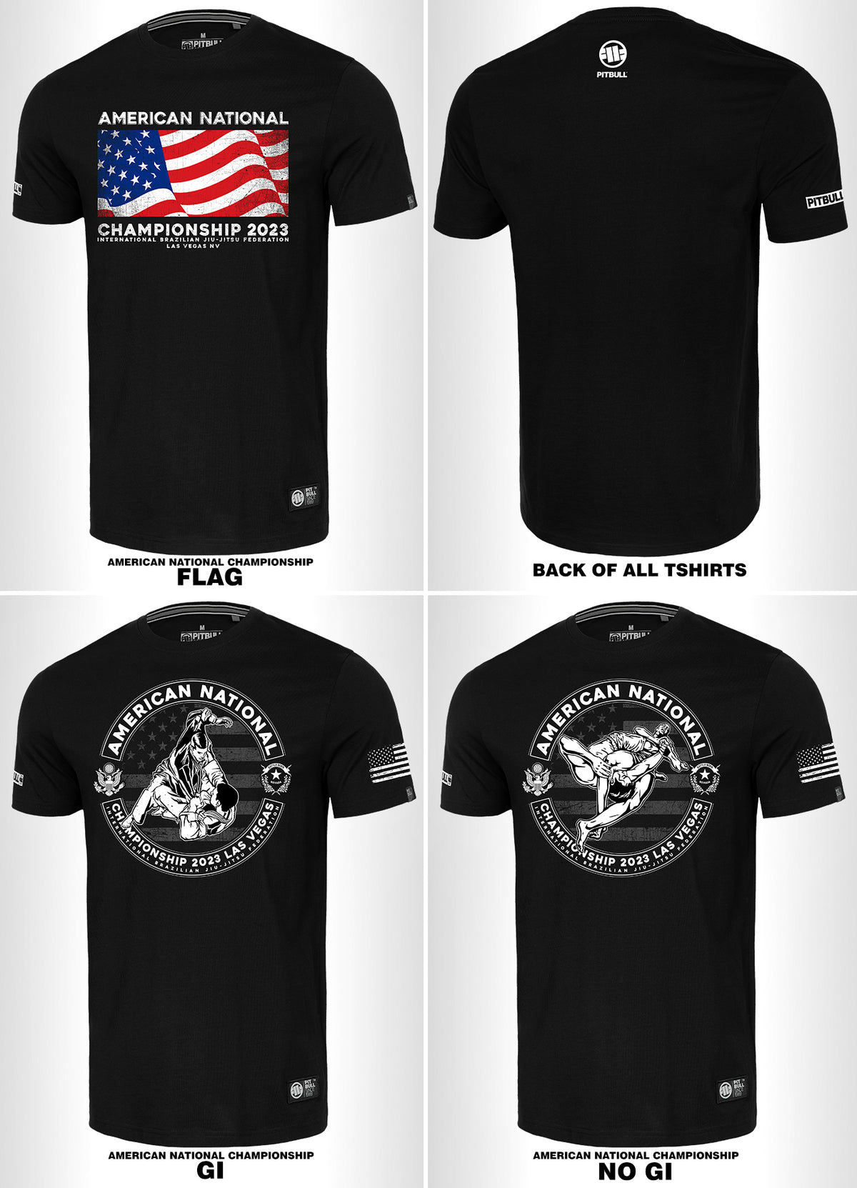 3pack American National Championship 2023 Black T-shirts