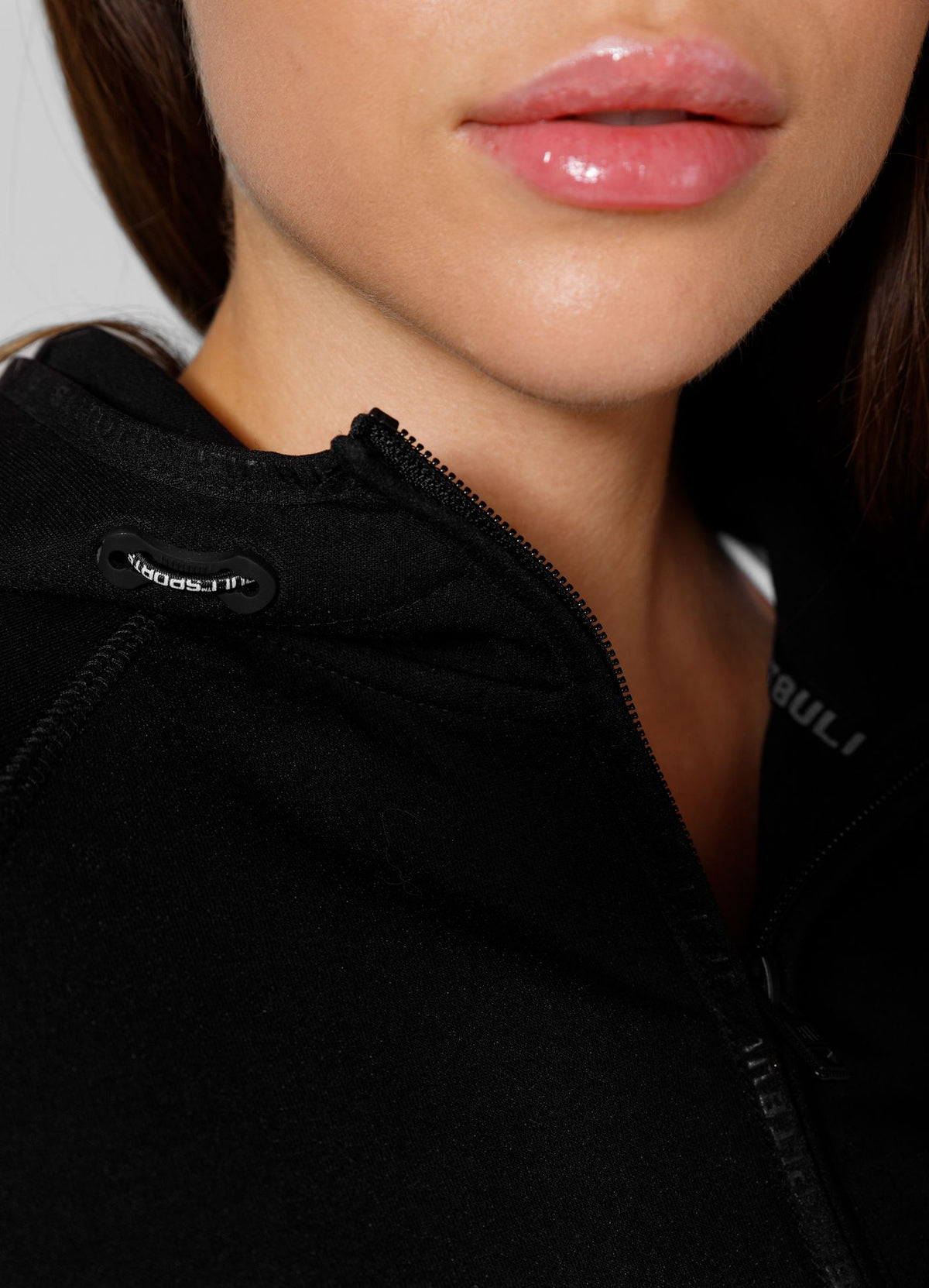 Women&#39;s zip-up hoodie Fuchsia - Black