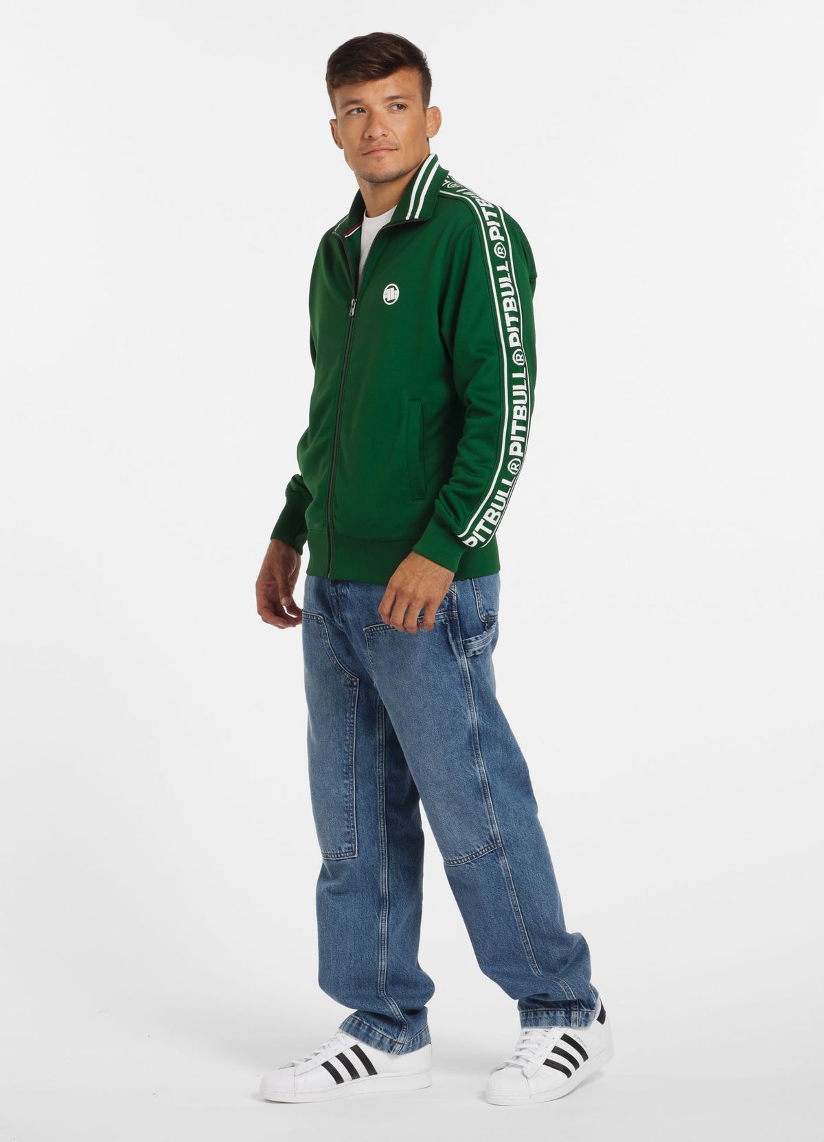 Tape Logo Oldschool Sweatjacket - Green