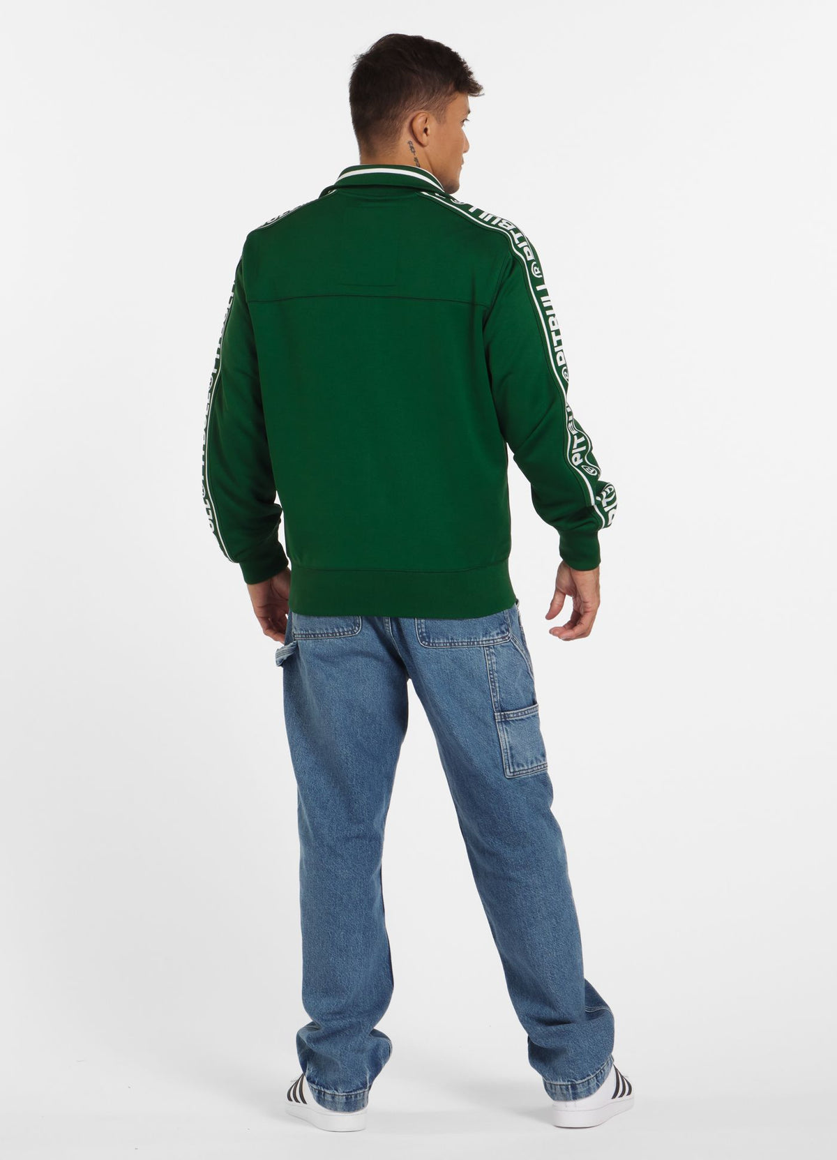 Tape Logo Oldschool Sweatjacket - Green