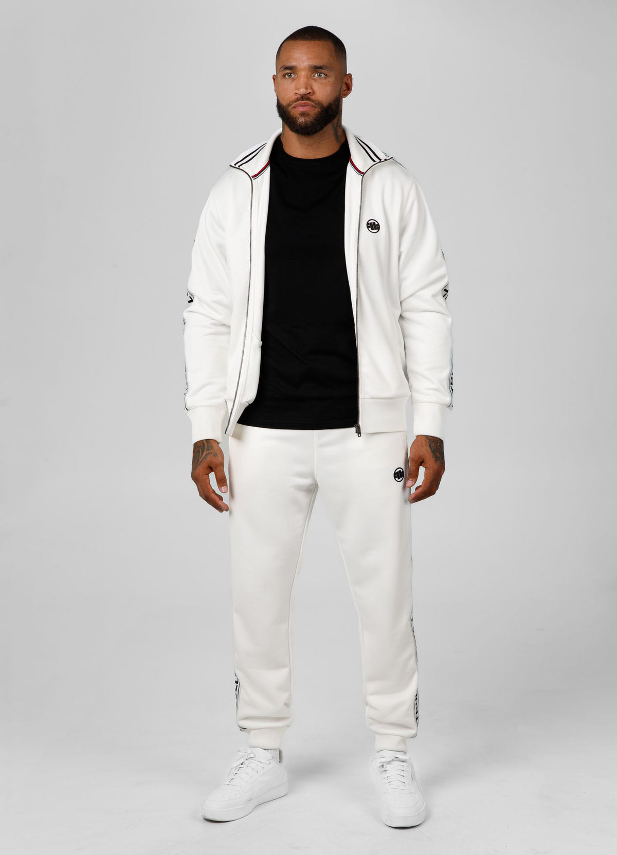 Tape Logo Oldschool Sweatjacket - White