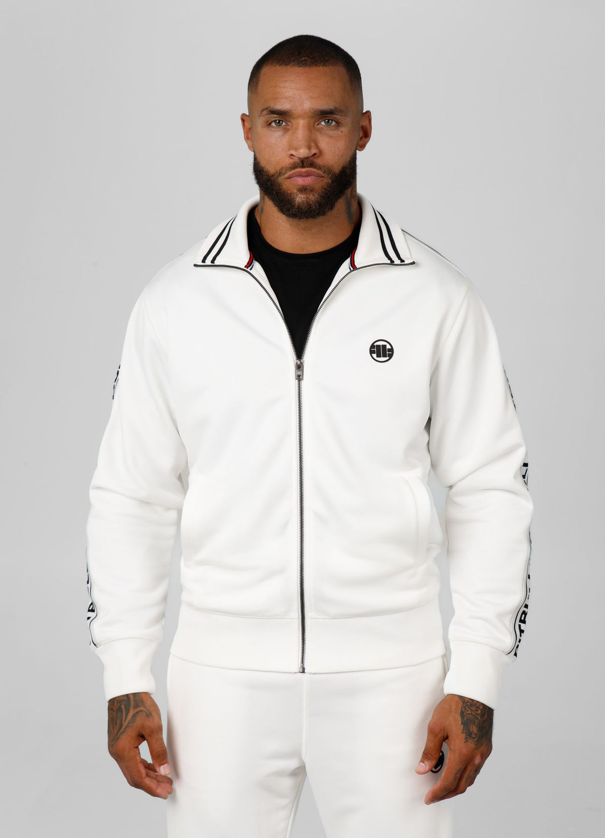 Tape Logo Oldschool Sweatjacket - White