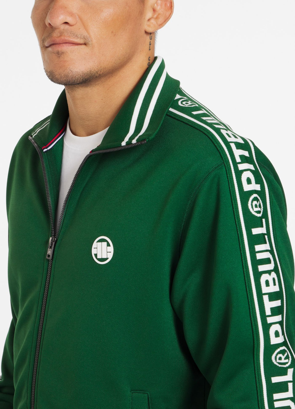 Tape Logo Oldschool Sweatjacket - Green