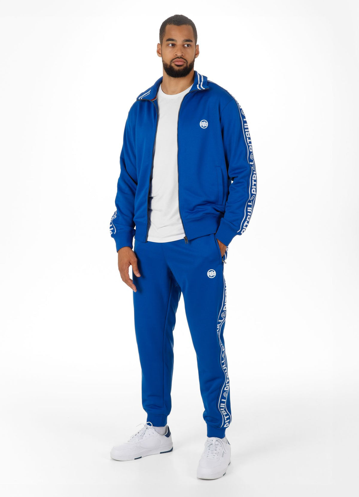 Tape Logo Oldschool Sweatjacket - Blue