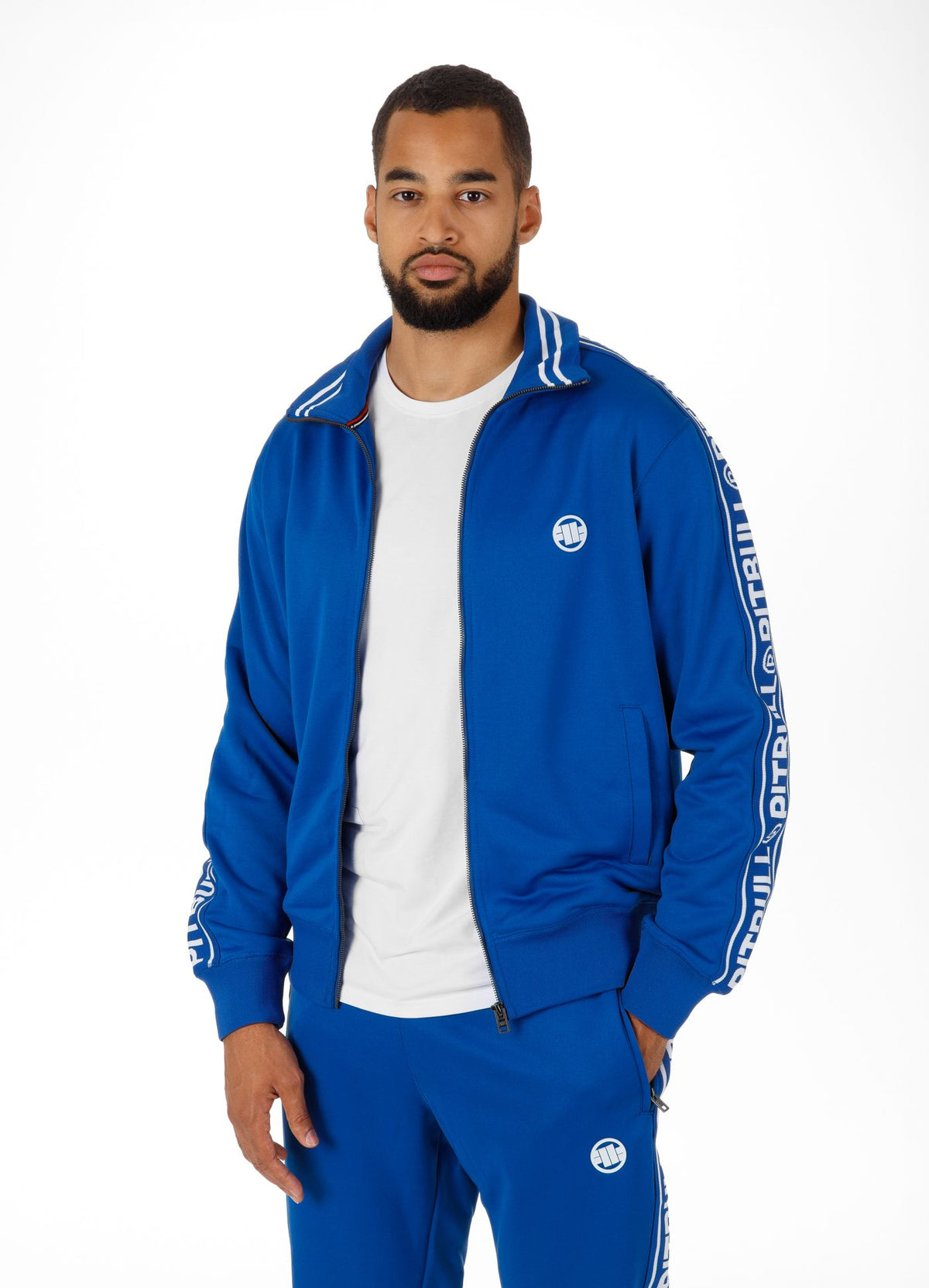 Tape Logo Oldschool Sweatjacket - Blue
