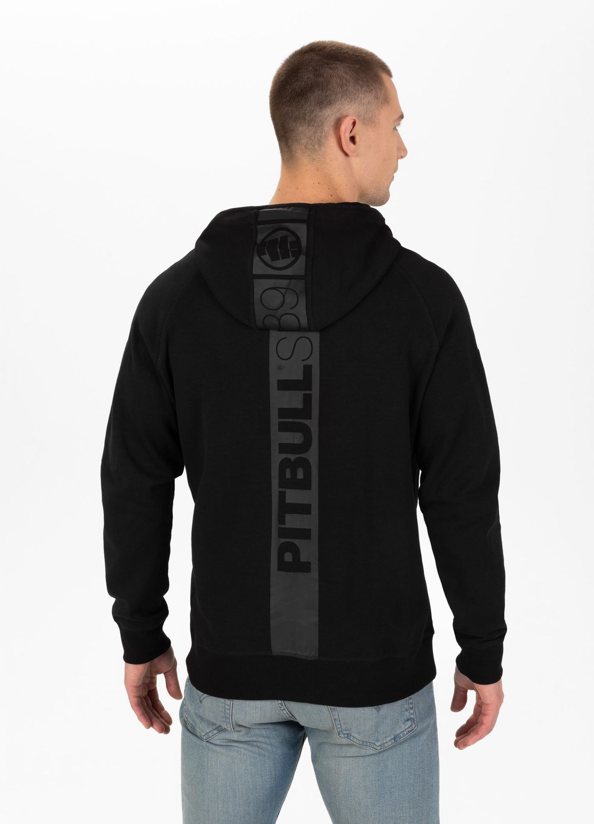 Zip Hoodie Hermes Black Pitbull Clothing