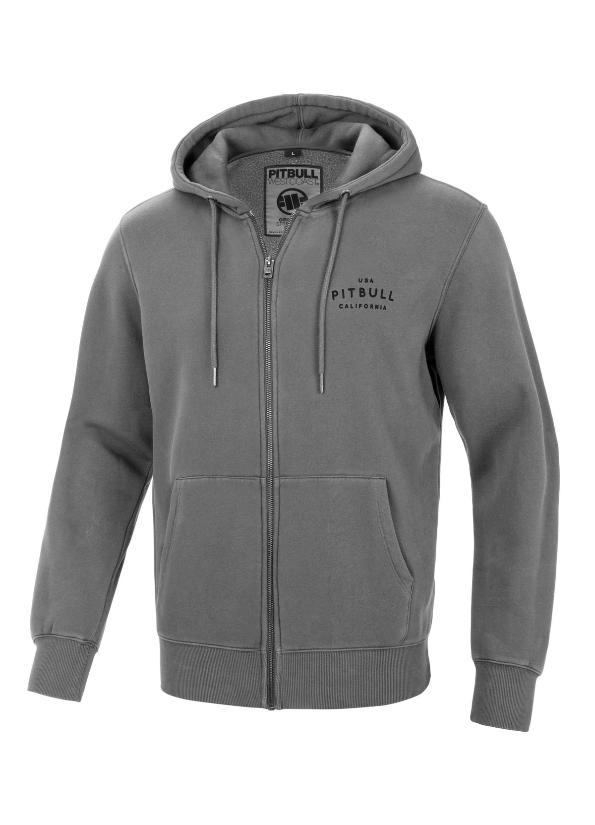Zip Hoodie Washed Lancaster - Gray