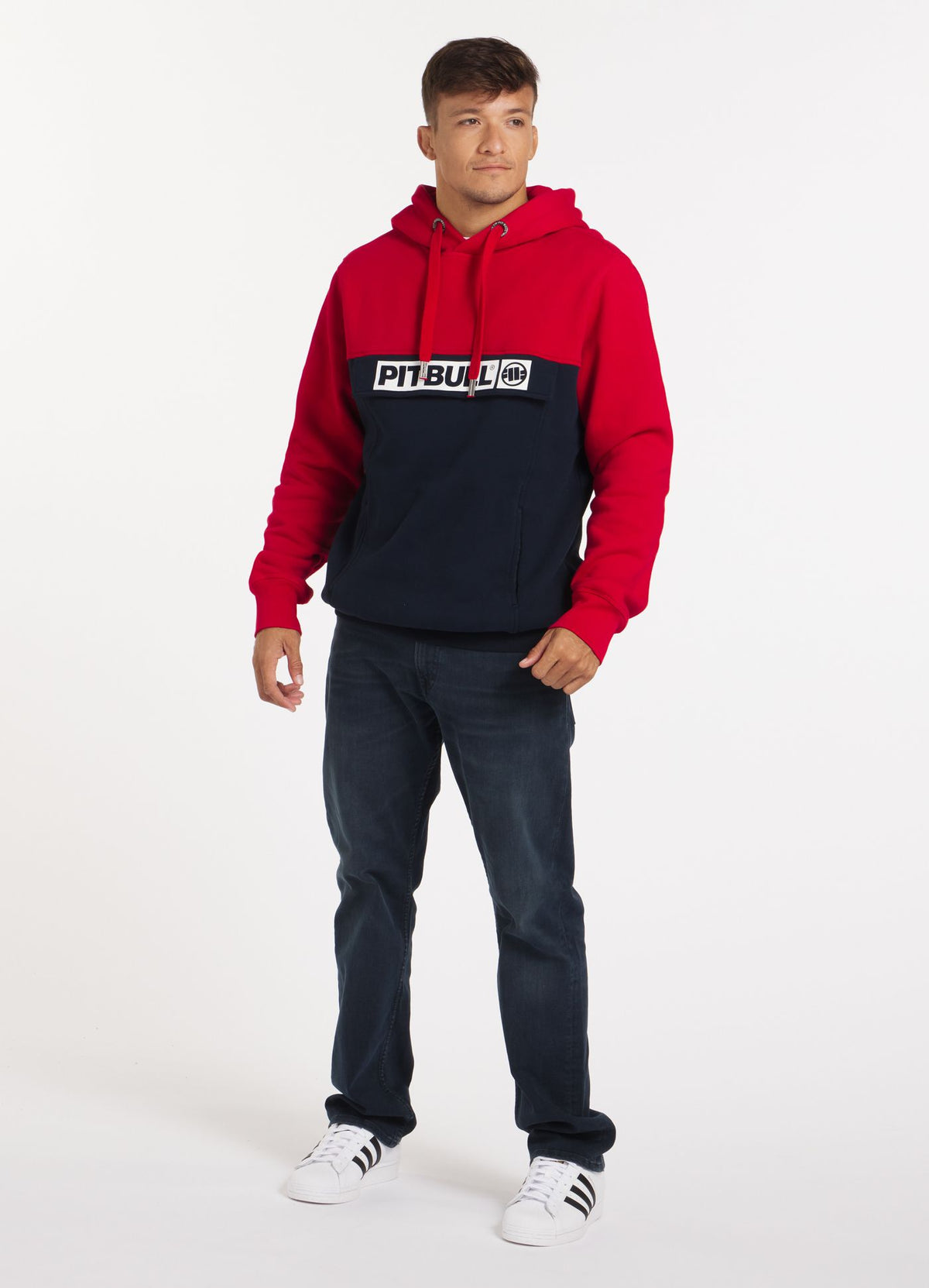 Hilltop Hoodie Terry - Red/Navy