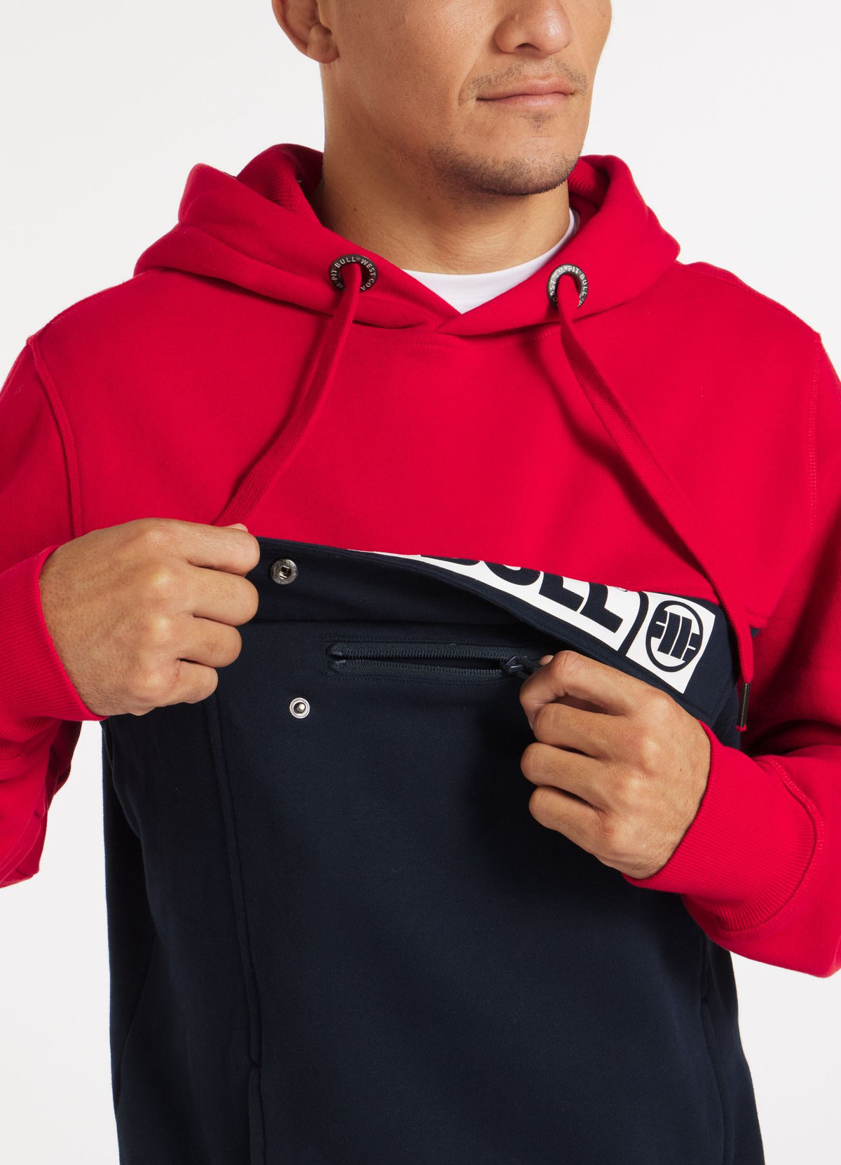 Hilltop Hoodie Terry - Red/Navy