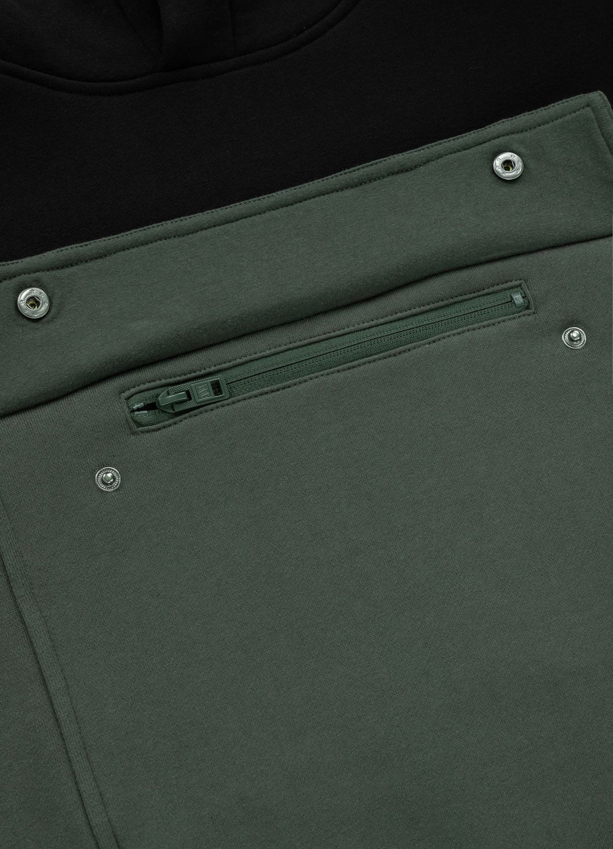 Hilltop Hoodie Terry - Black/Olive