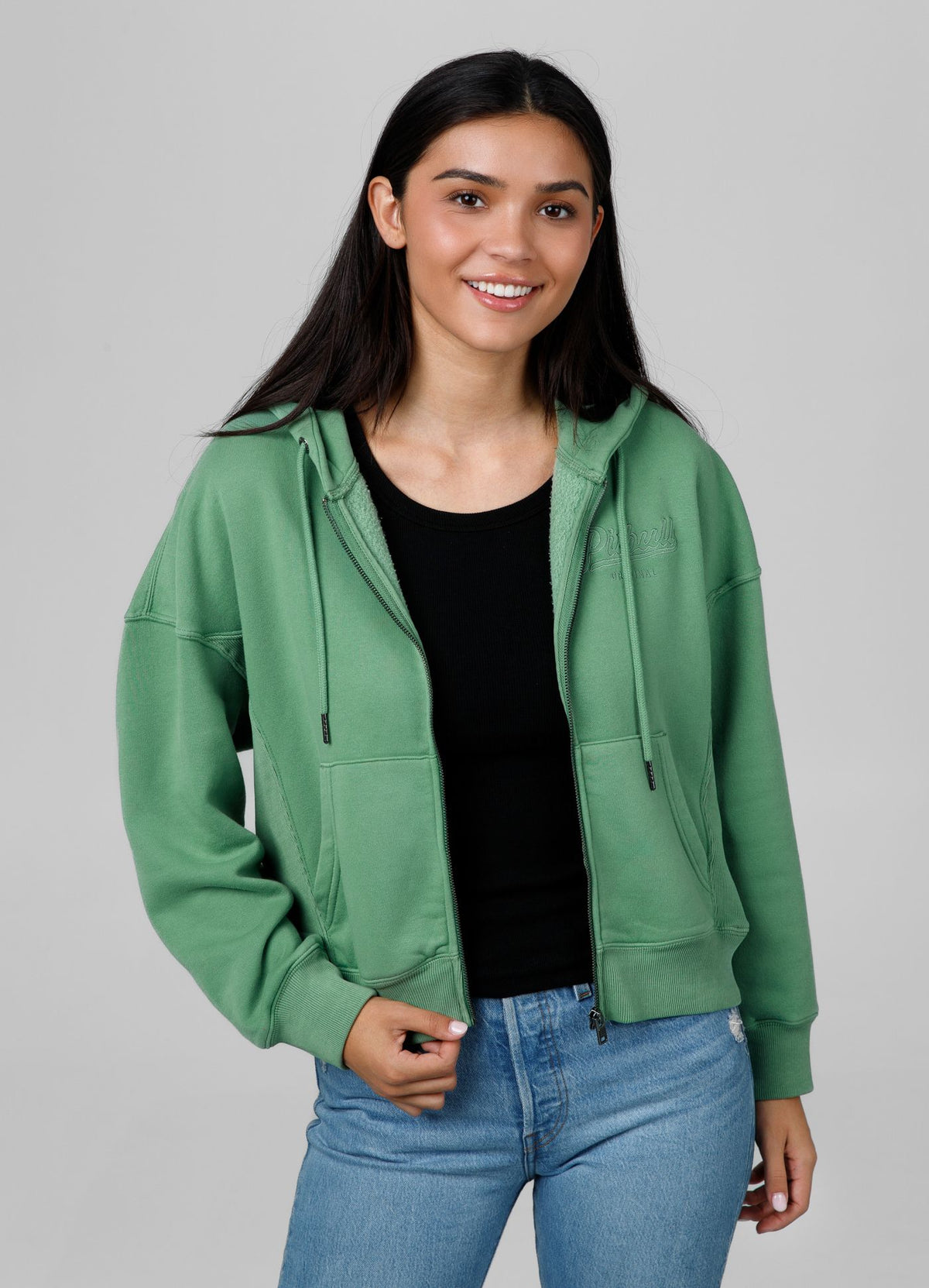 Women&#39;s zip-up hoodie Washed Manzanita II