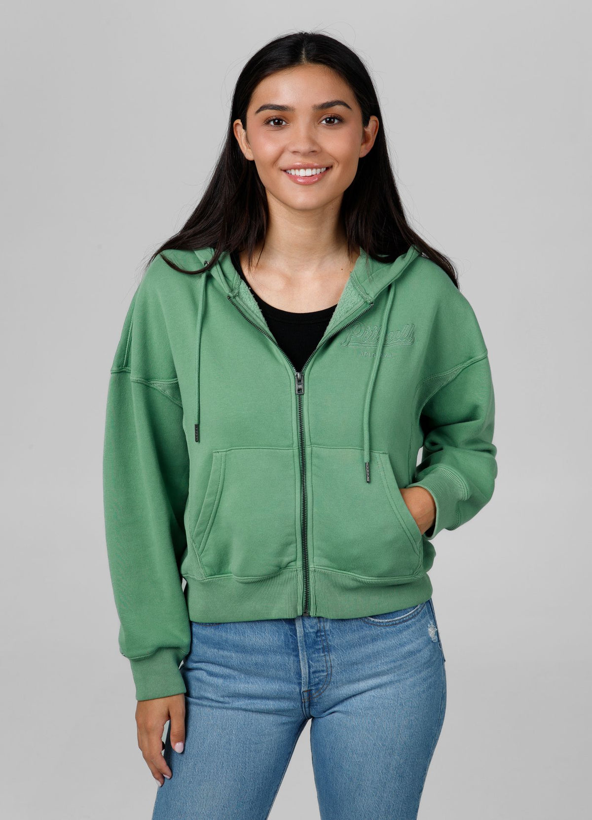 Women&#39;s zip-up hoodie Washed Manzanita II