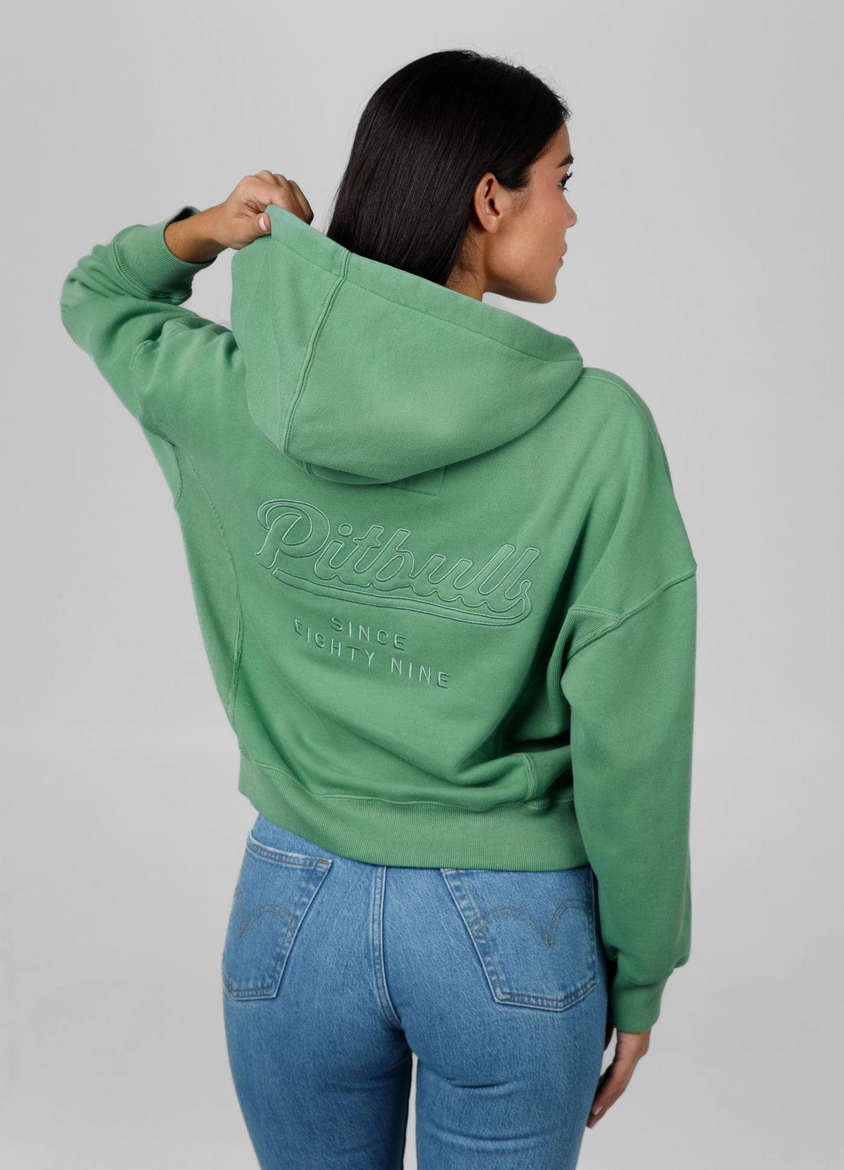 Women&#39;s zip-up hoodie Washed Manzanita II - Green