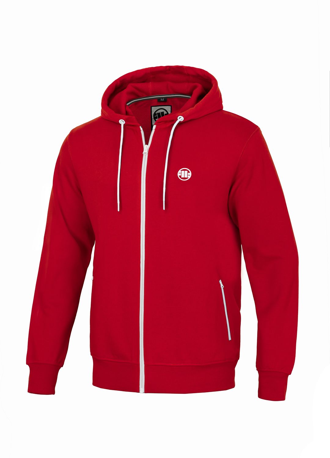 Zip Hoodie Terry Small Logo - Red