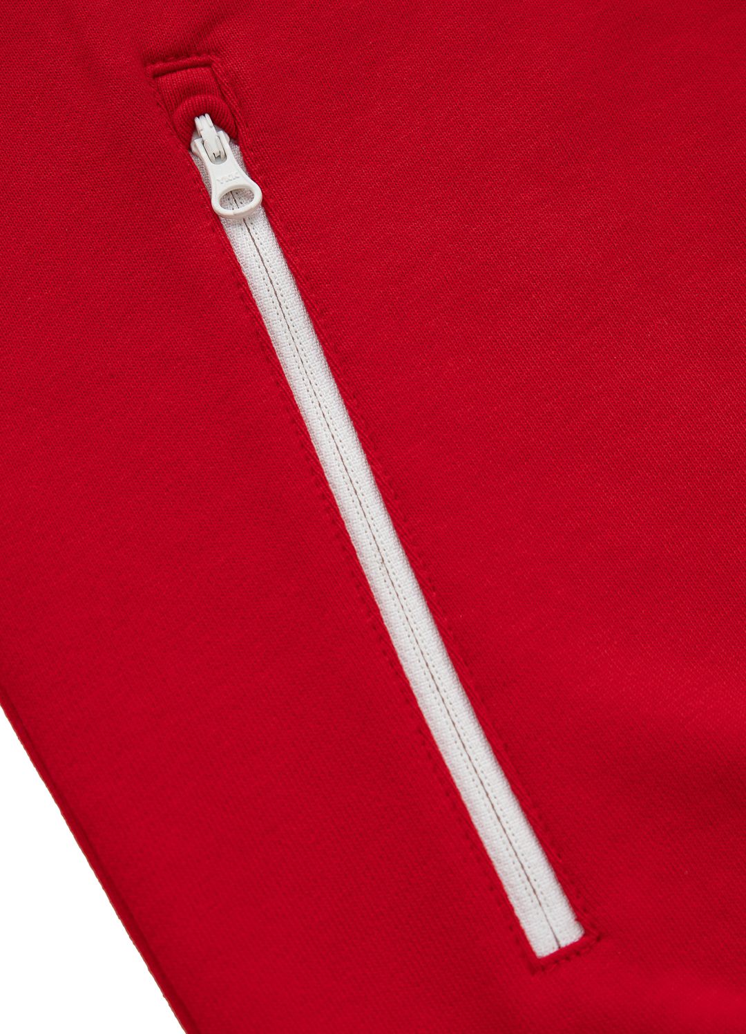 Zip Hoodie Terry Small Logo - Red