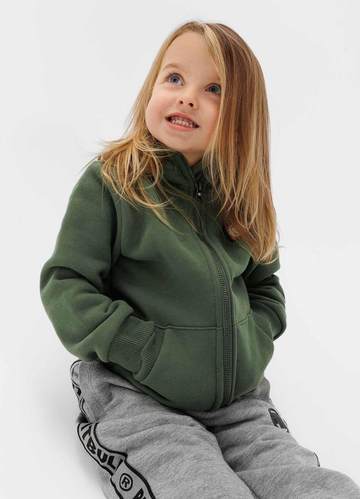 Hilltop Junior Zip-Up Hoodie - Olive