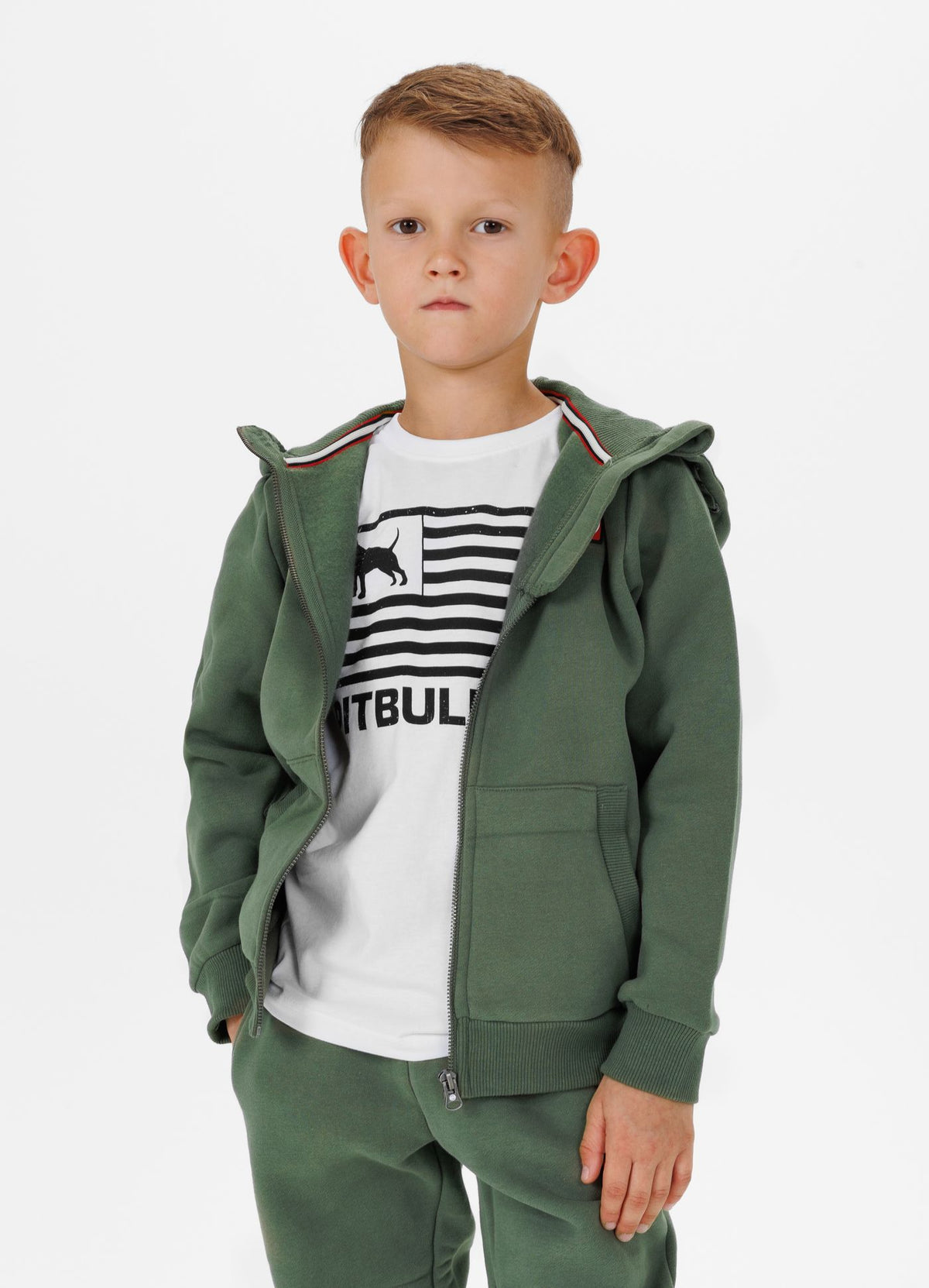 Hilltop Junior Zip-Up Hoodie - Olive