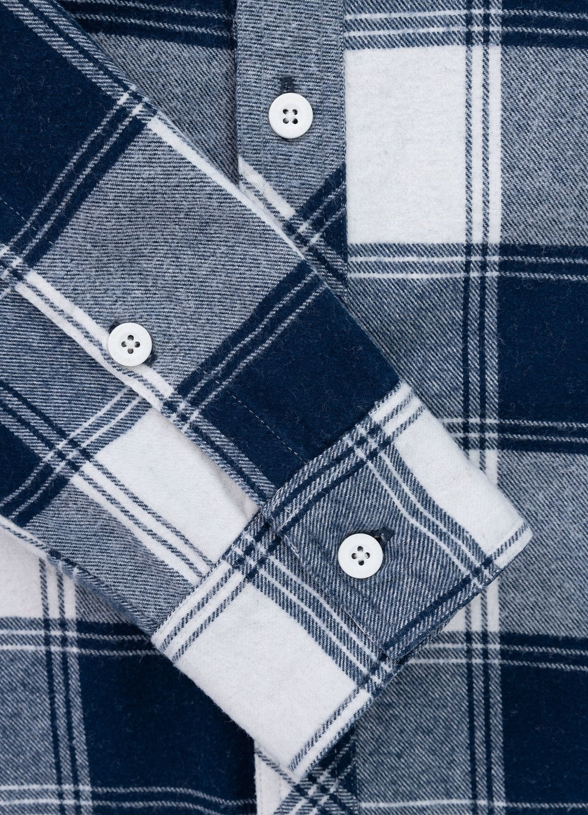 Mitchell - Dark Navy/White Flannel Shirt