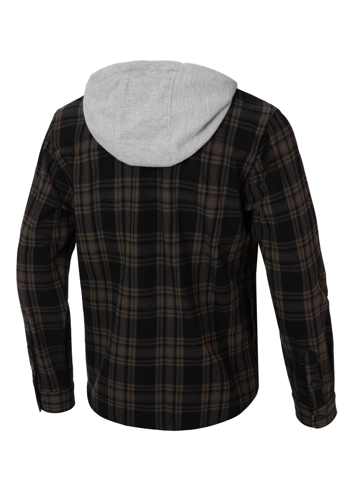 Woodson Hooded Flannel Shirt - Black/Olive