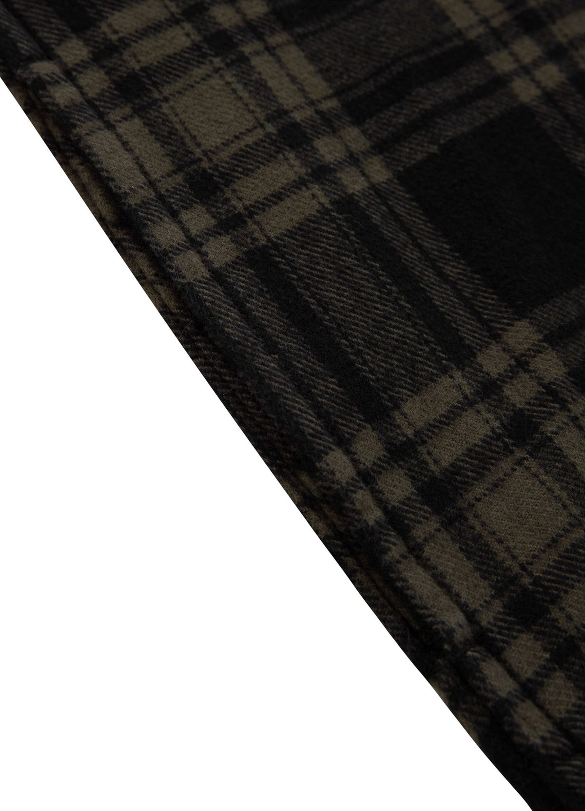 Woodson Hooded Flannel Shirt - Black/Olive