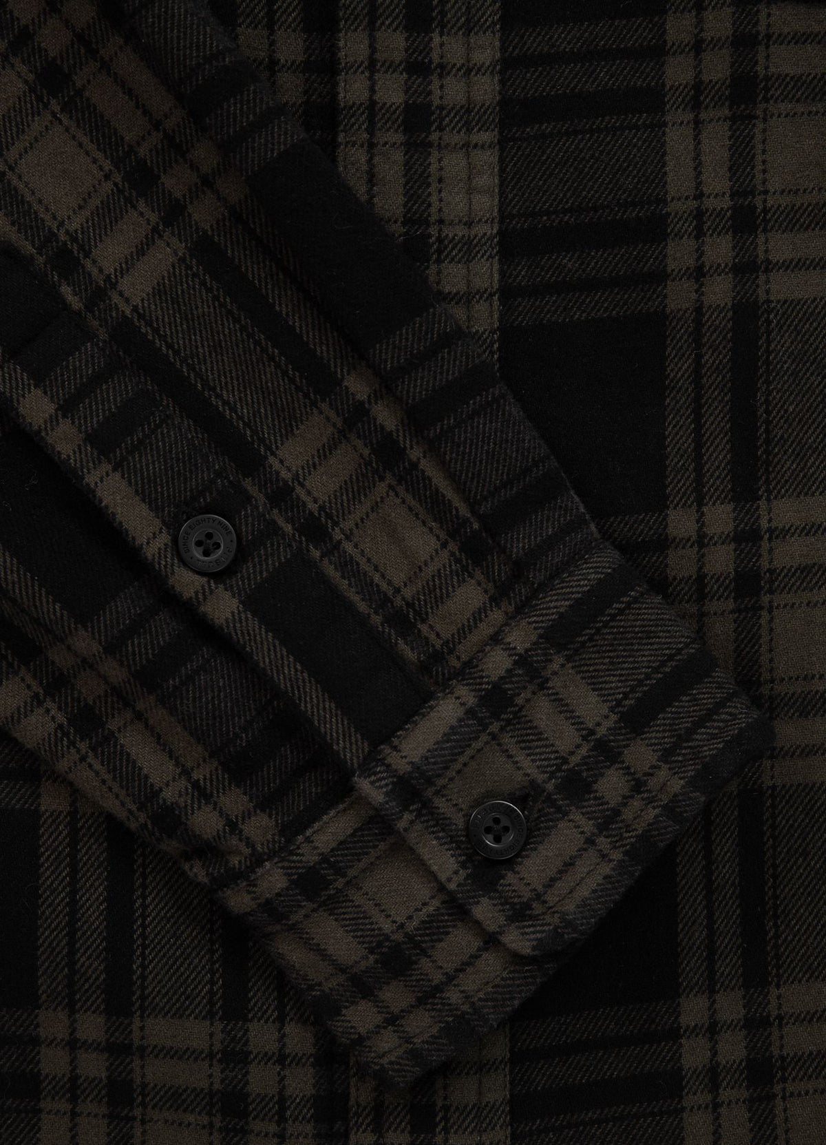 Woodson Hooded Flannel Shirt - Black/Olive