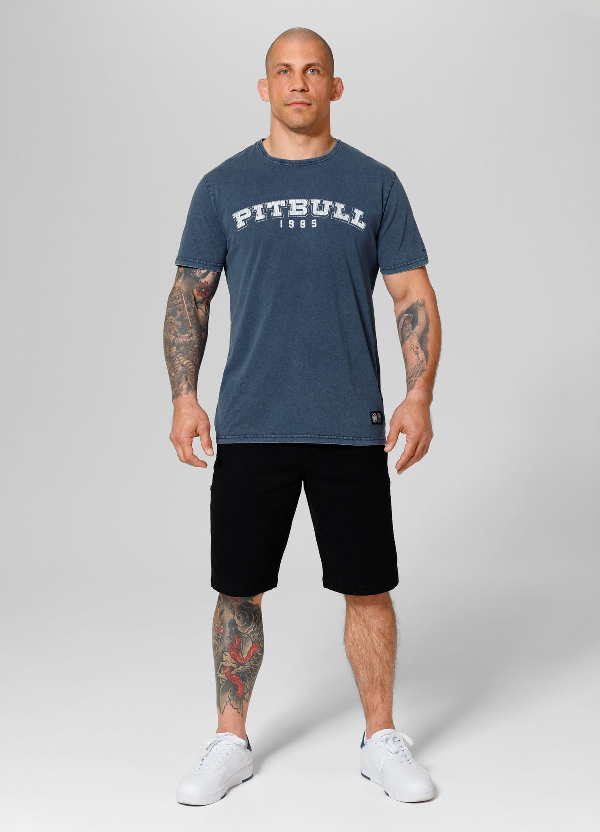 T-Shirt Denim Washed Born in 1989 - Blue