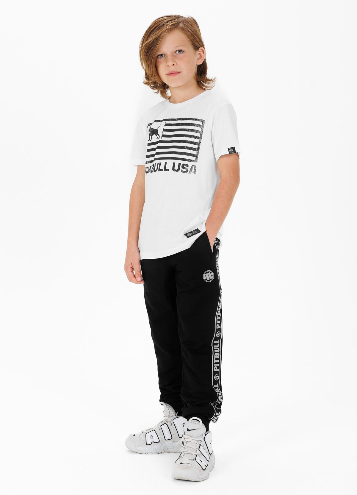Pitbull USA - White Kids T-Shirt