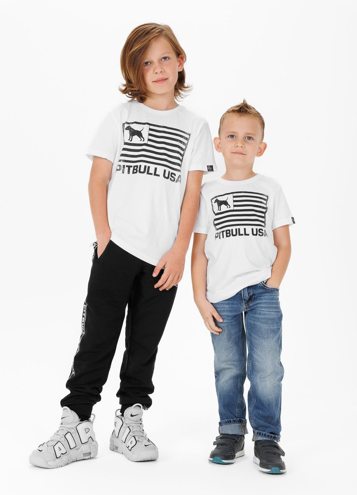 Pitbull USA - White Kids T-Shirt