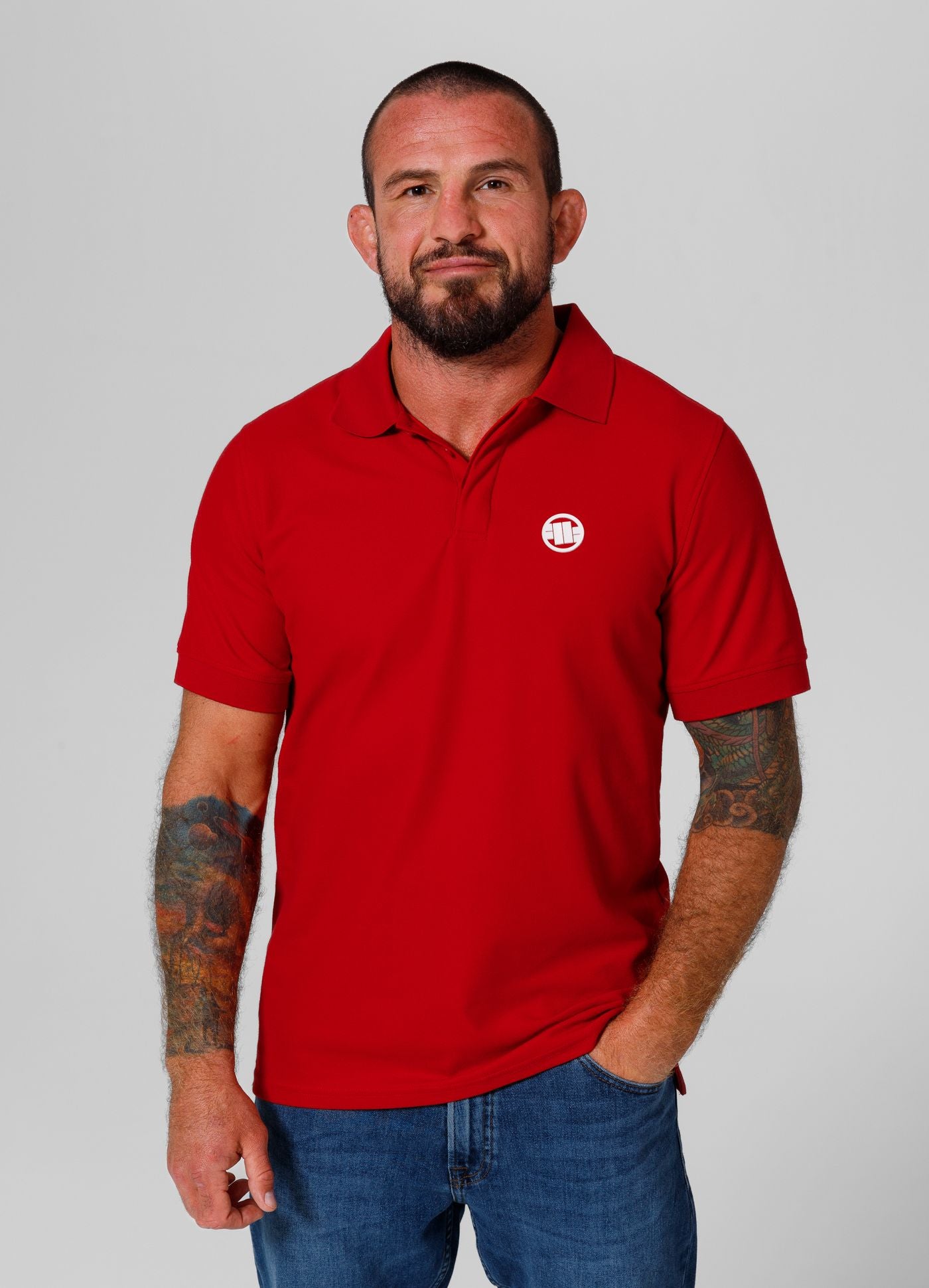 Men's Polo shirt Pique Rockey - Red