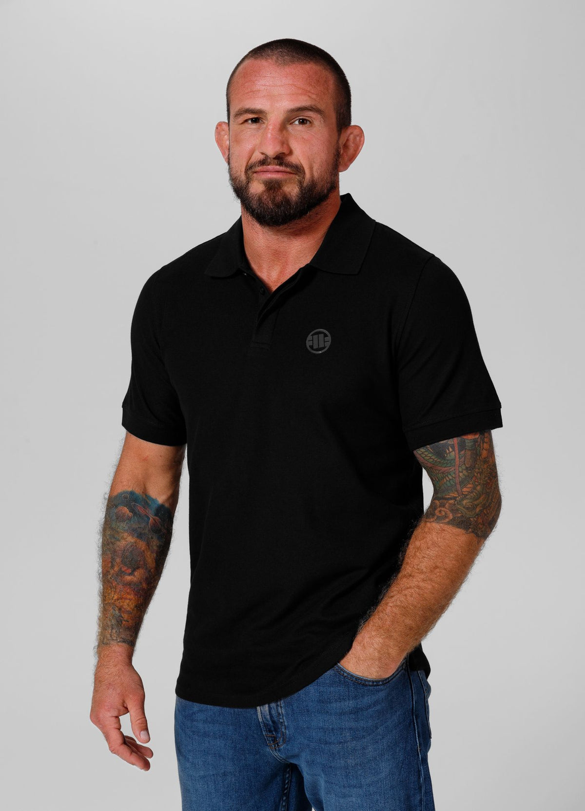 Men&#39;s Polo shirt Pique Rockey - Black