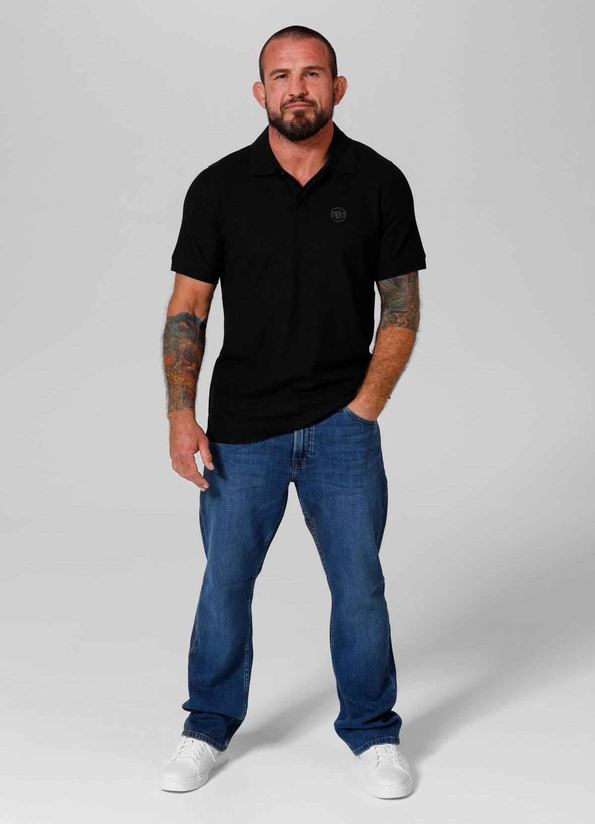 Men&#39;s Polo shirt Pique Rockey - Black