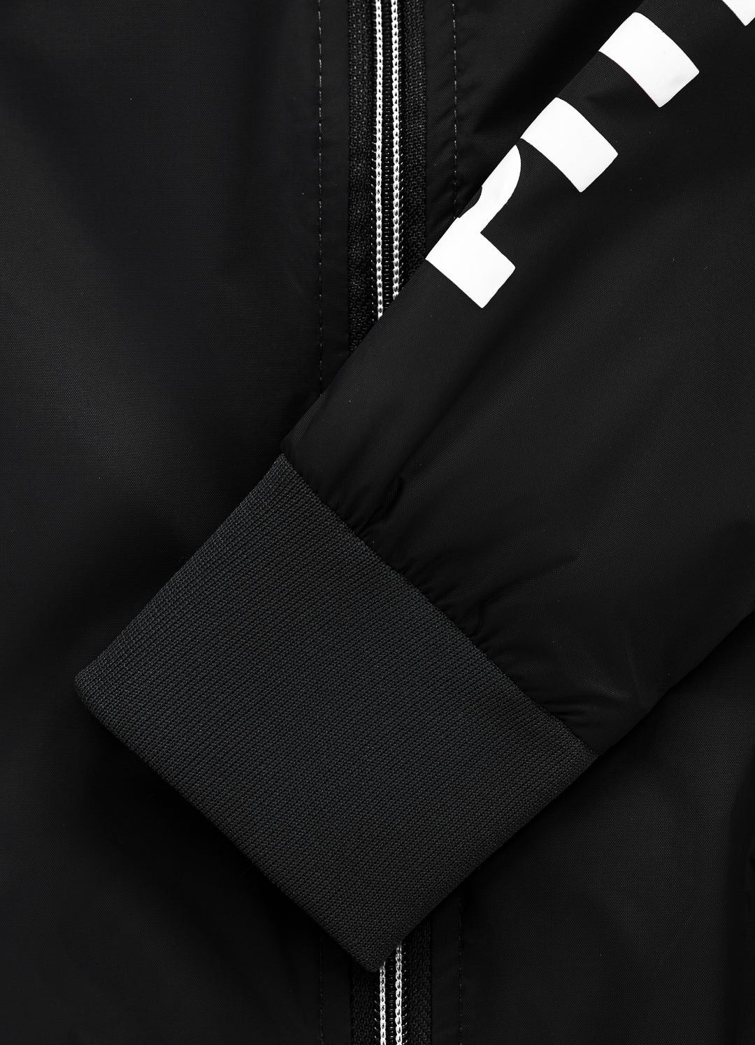 Athletic Sleeve Junior Hooded Jacket - Black