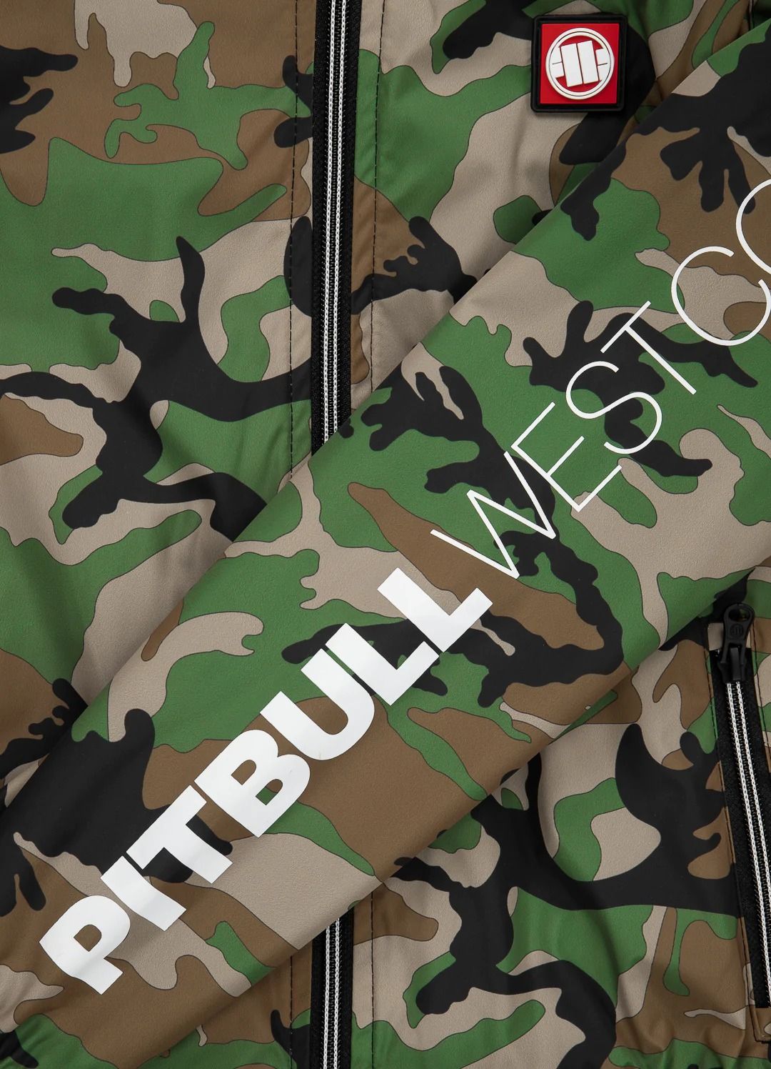 Athletic Sleeve Junior Hooded Jacket - Woodland Camo