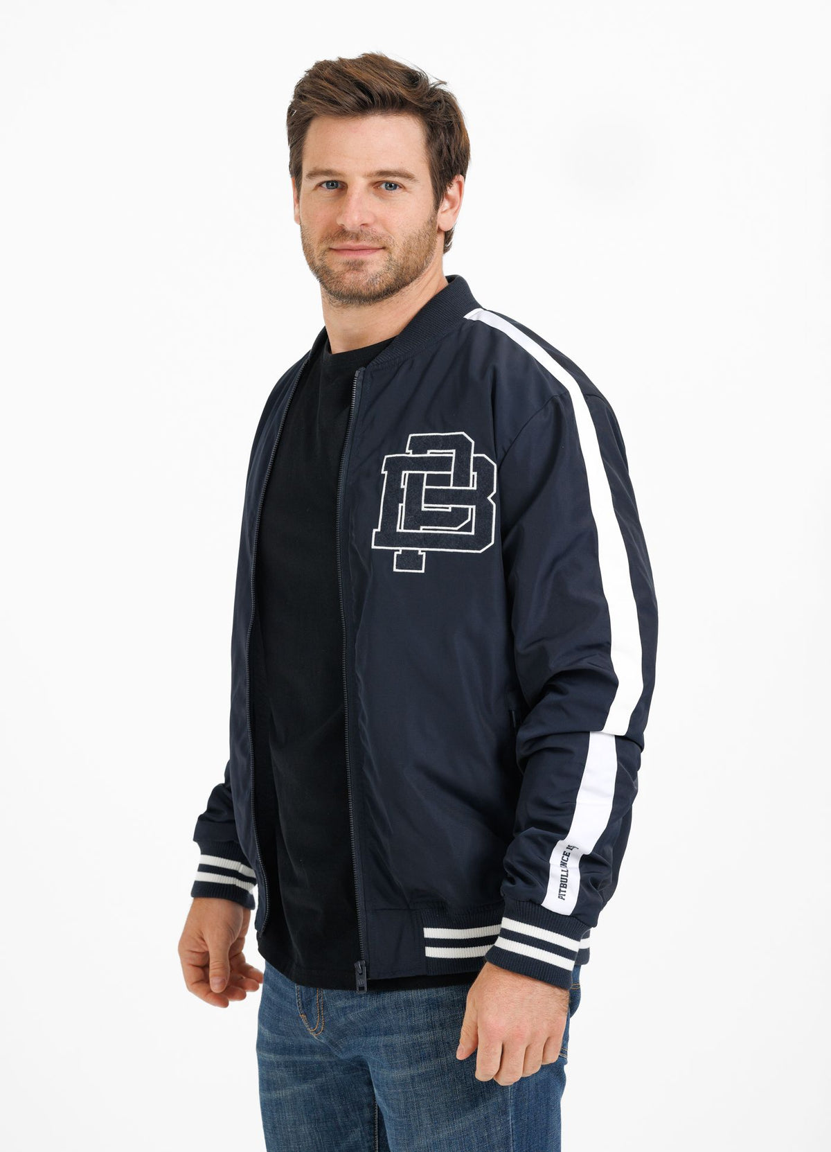 Harding Athletic Bomber Jacket - Navy