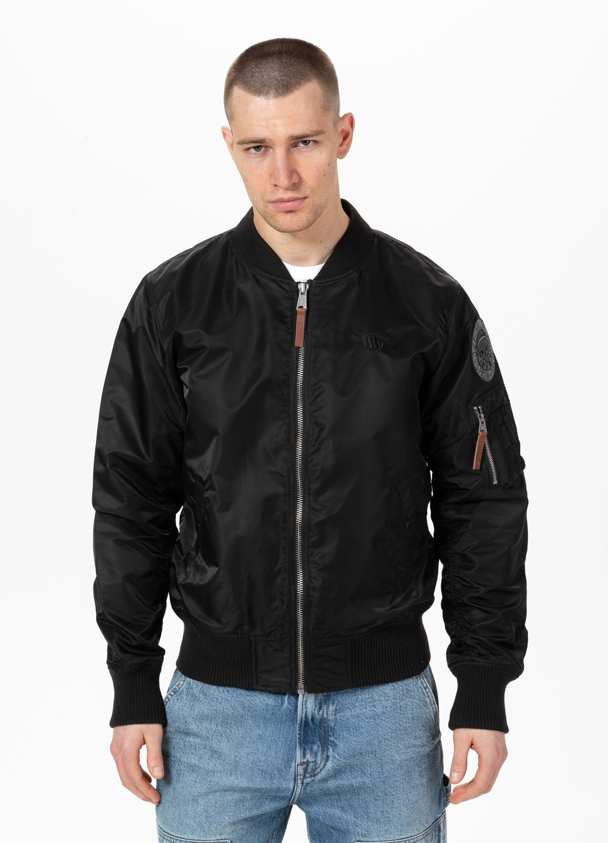 MA-1 Logo Bomber Jacket - Black
