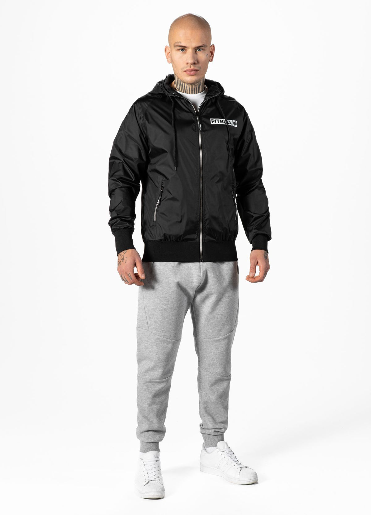 Men&#39;s hooded jacket Athletic Logo - Black