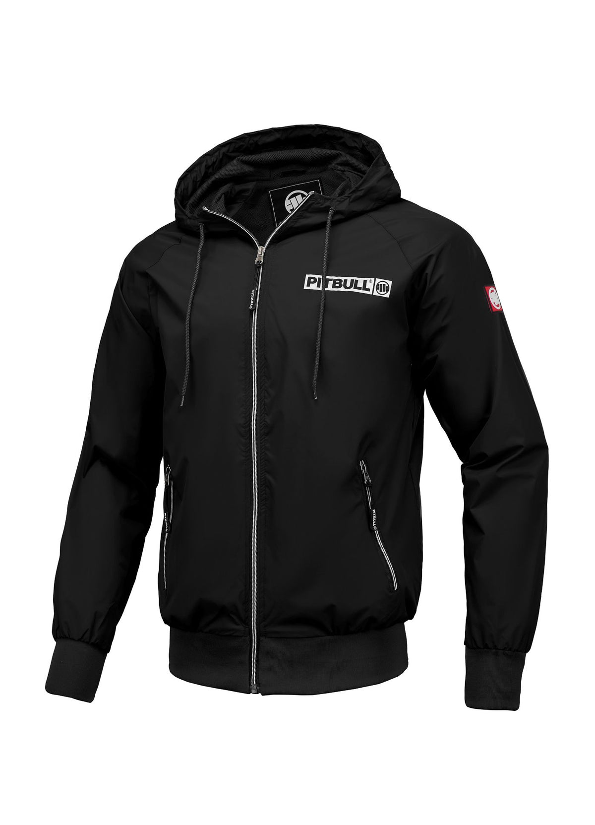Men&#39;s hooded jacket Athletic Logo - Black