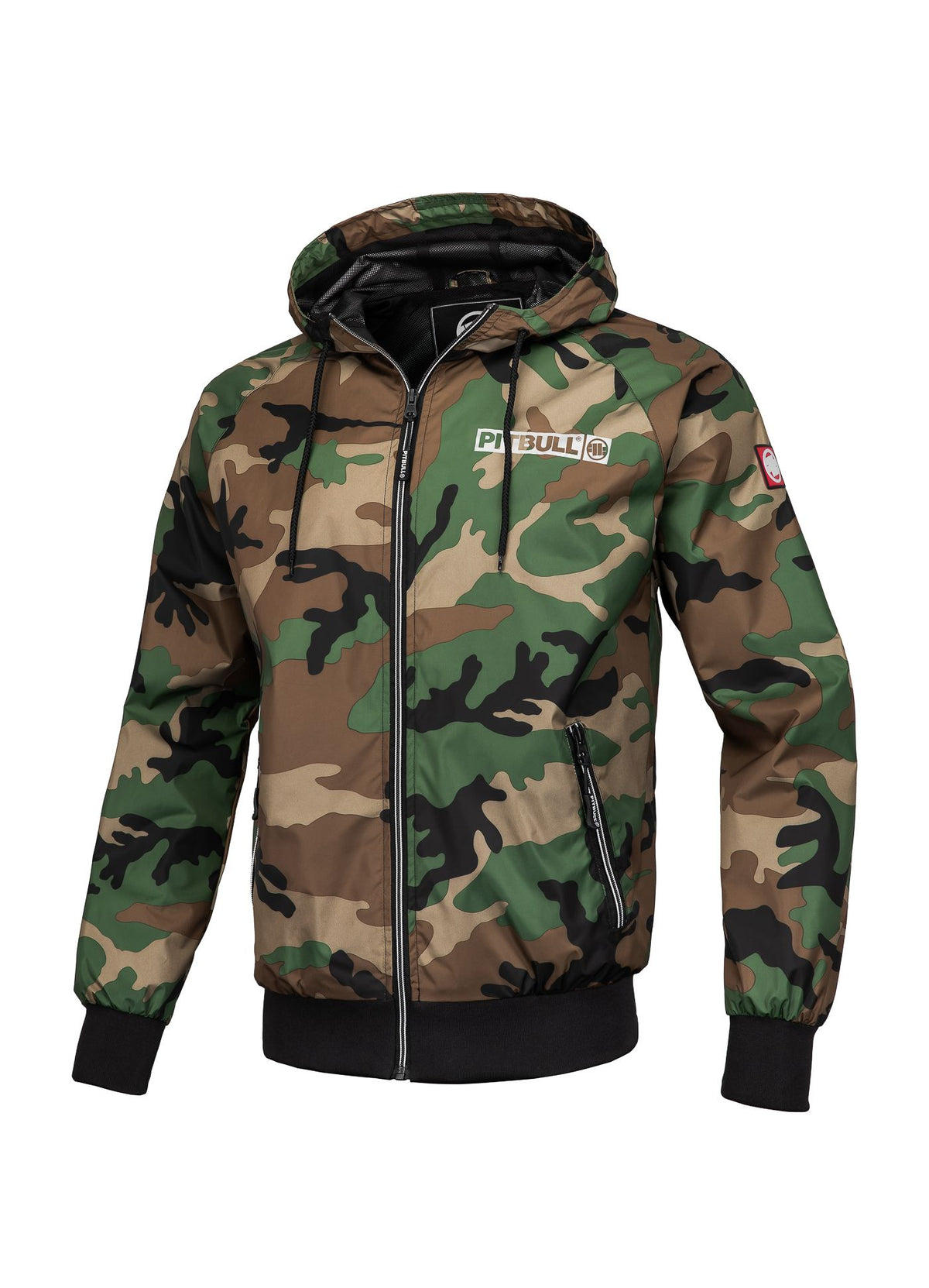 Athletic Logo Hooded Jacket - Woodland Camo