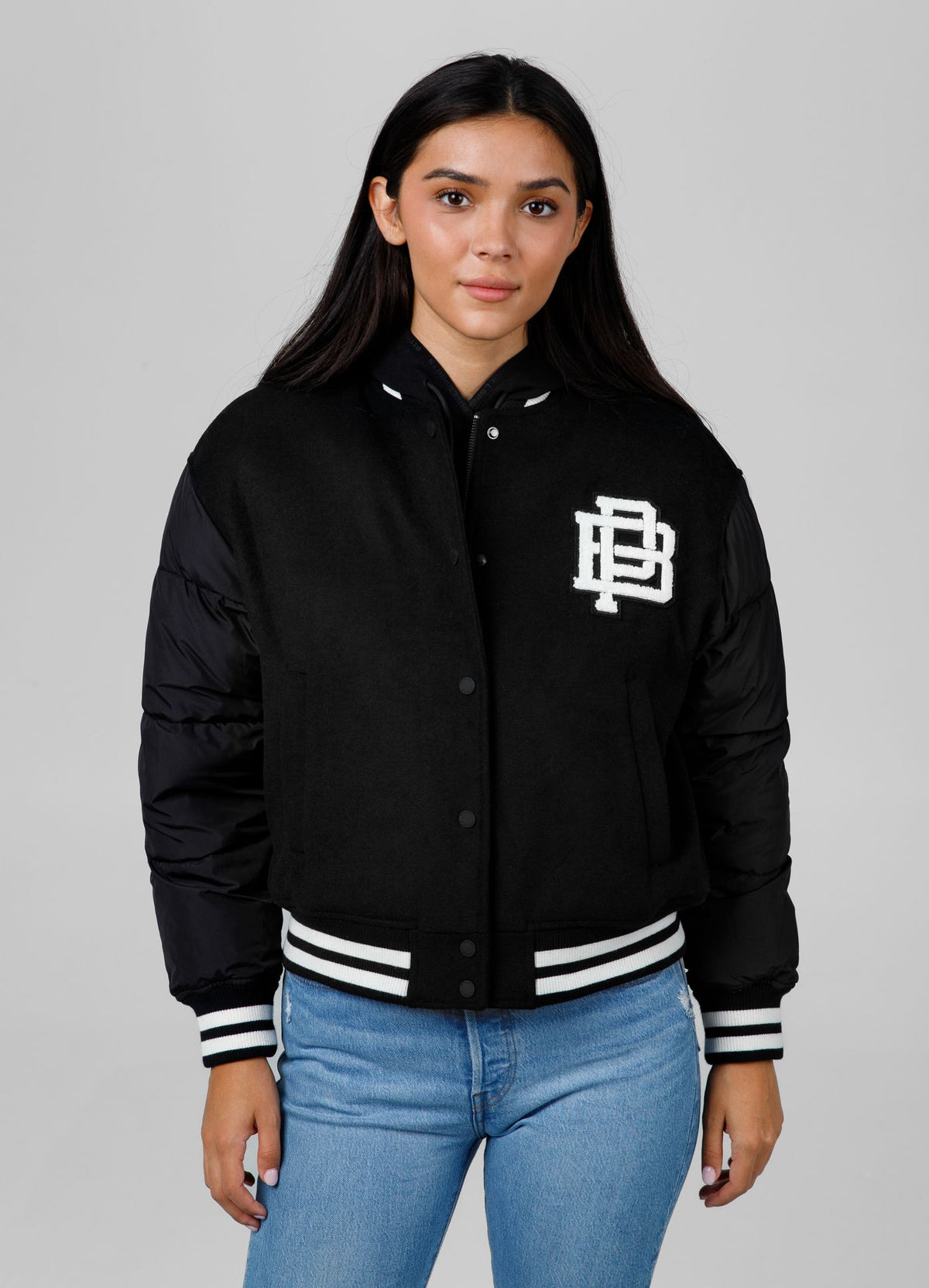 Buena Varsity Jacket - Black