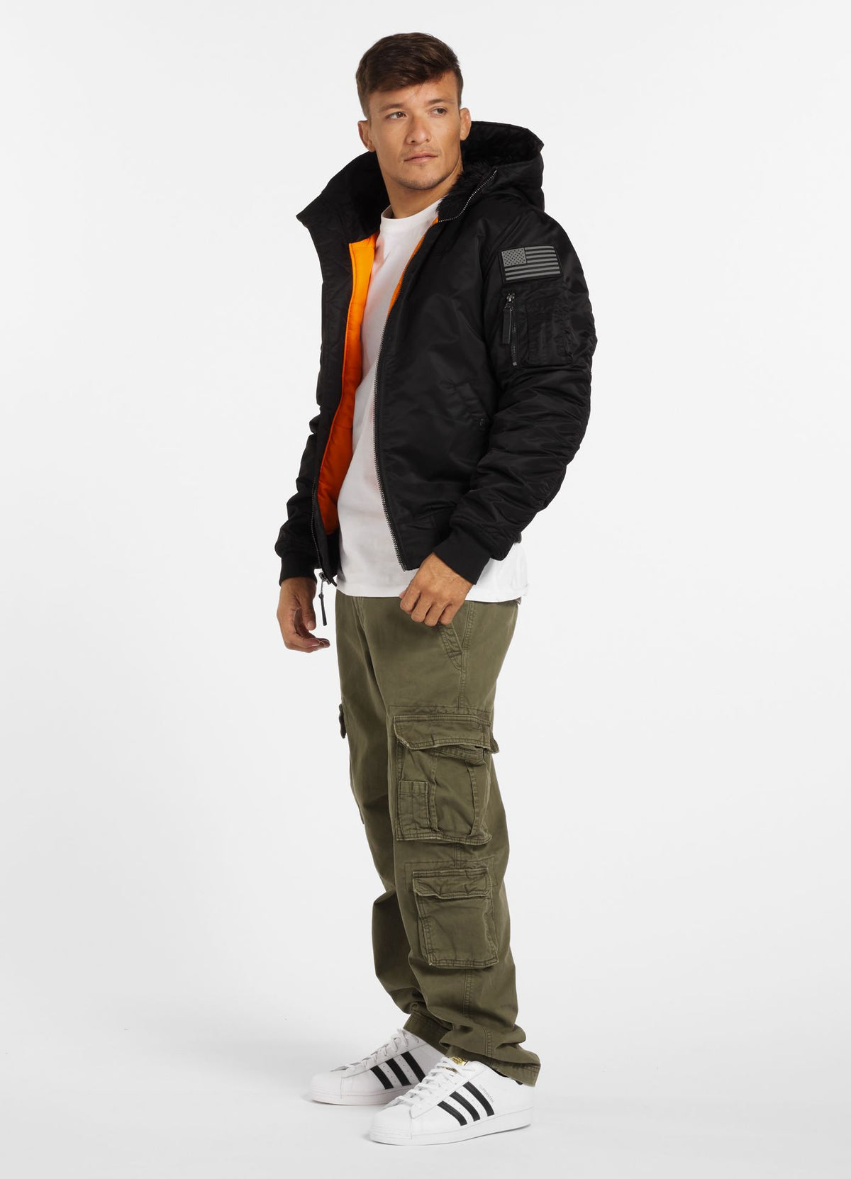 Winter bomber jacket with hood ENCINO