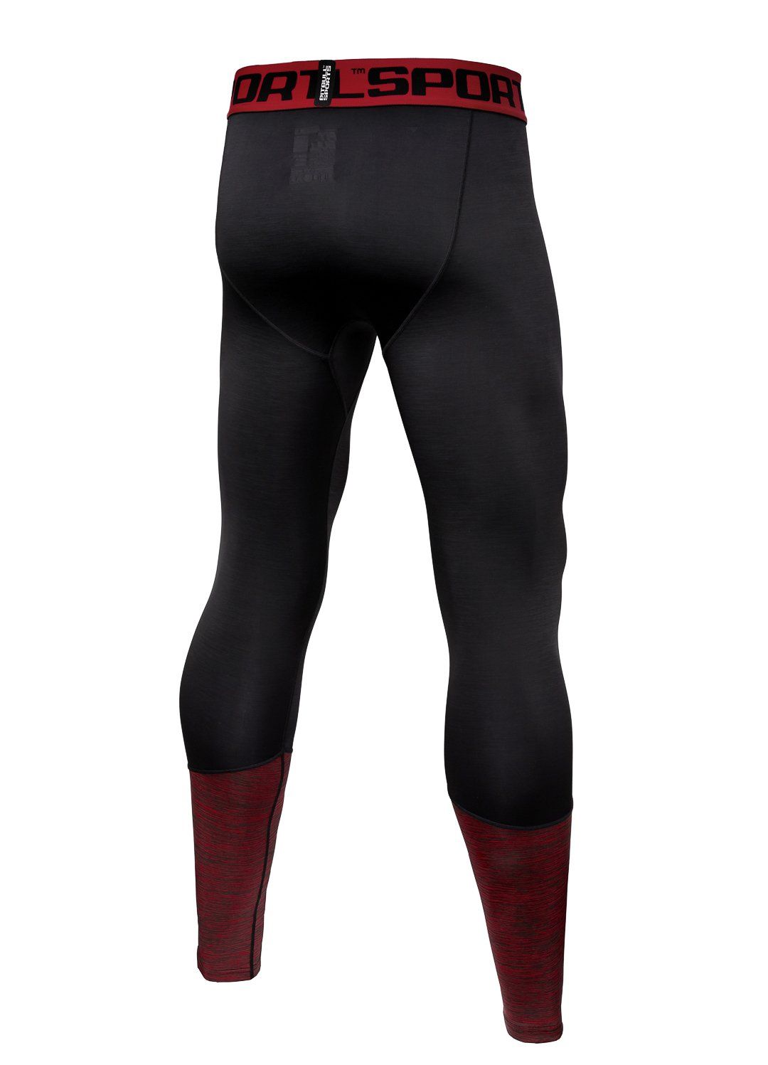 Small Logo Sports Compression Pants  Performance Pro Plus - Red