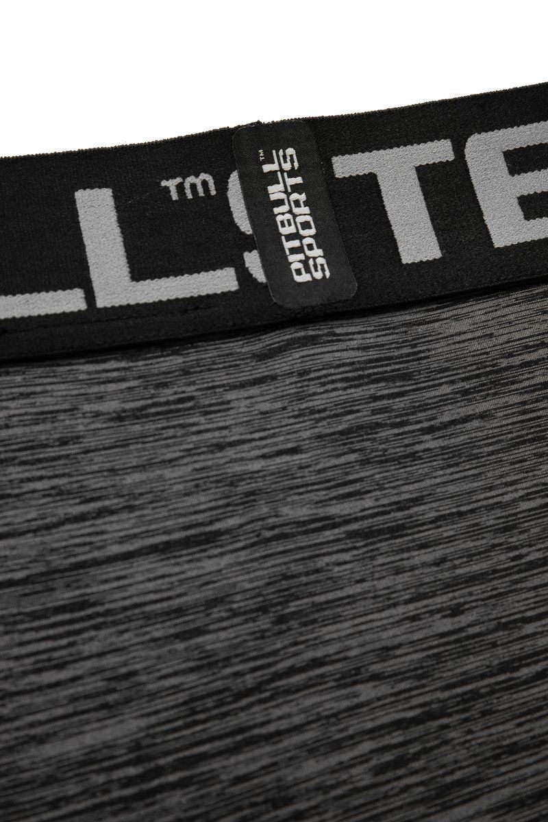 Small Logo Sports Compression Pants - Performance Pro Plus Graphite
