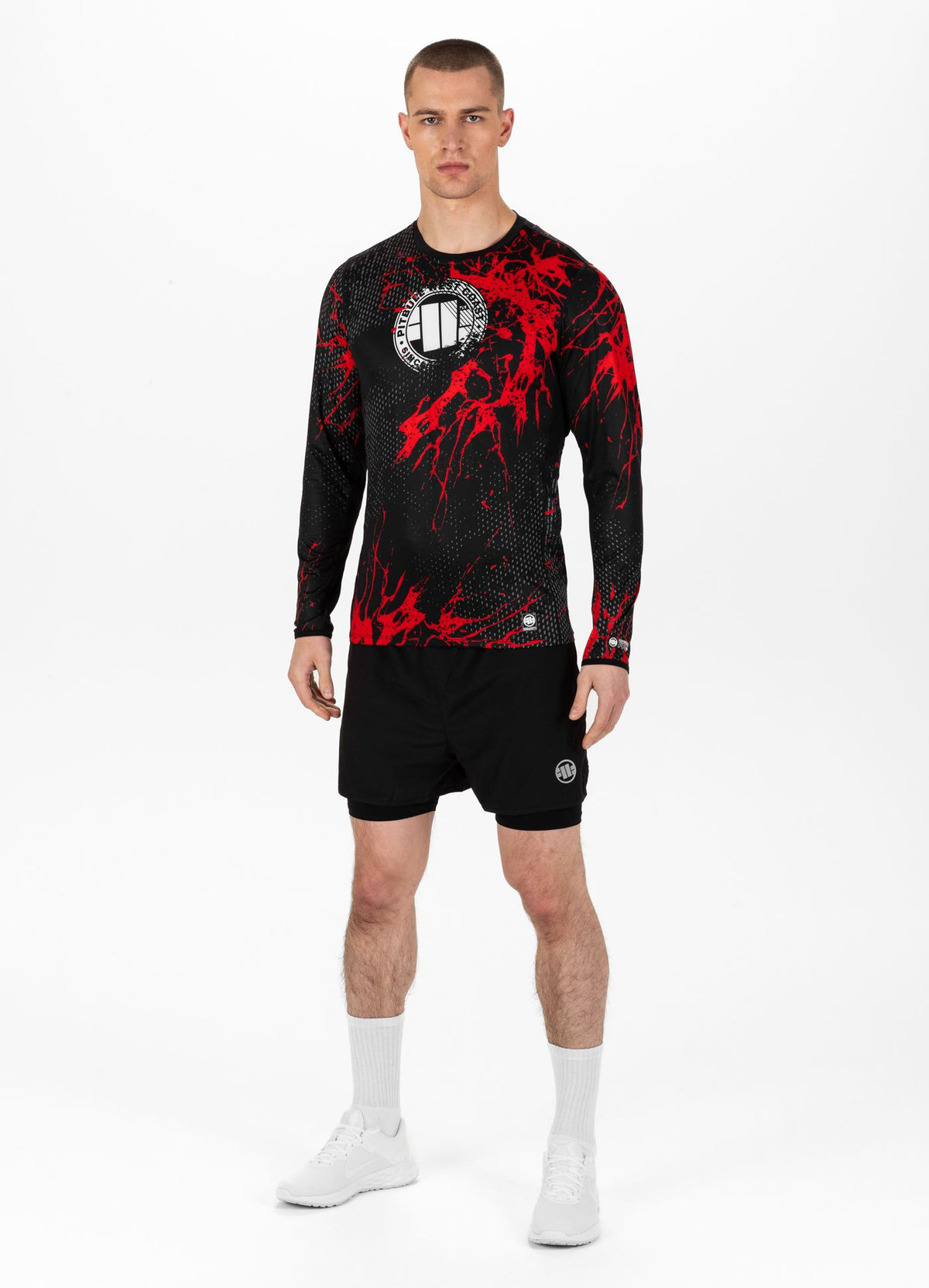 Red Dog II - Black/Red Mesh Longsleeve Performance Pro Plus