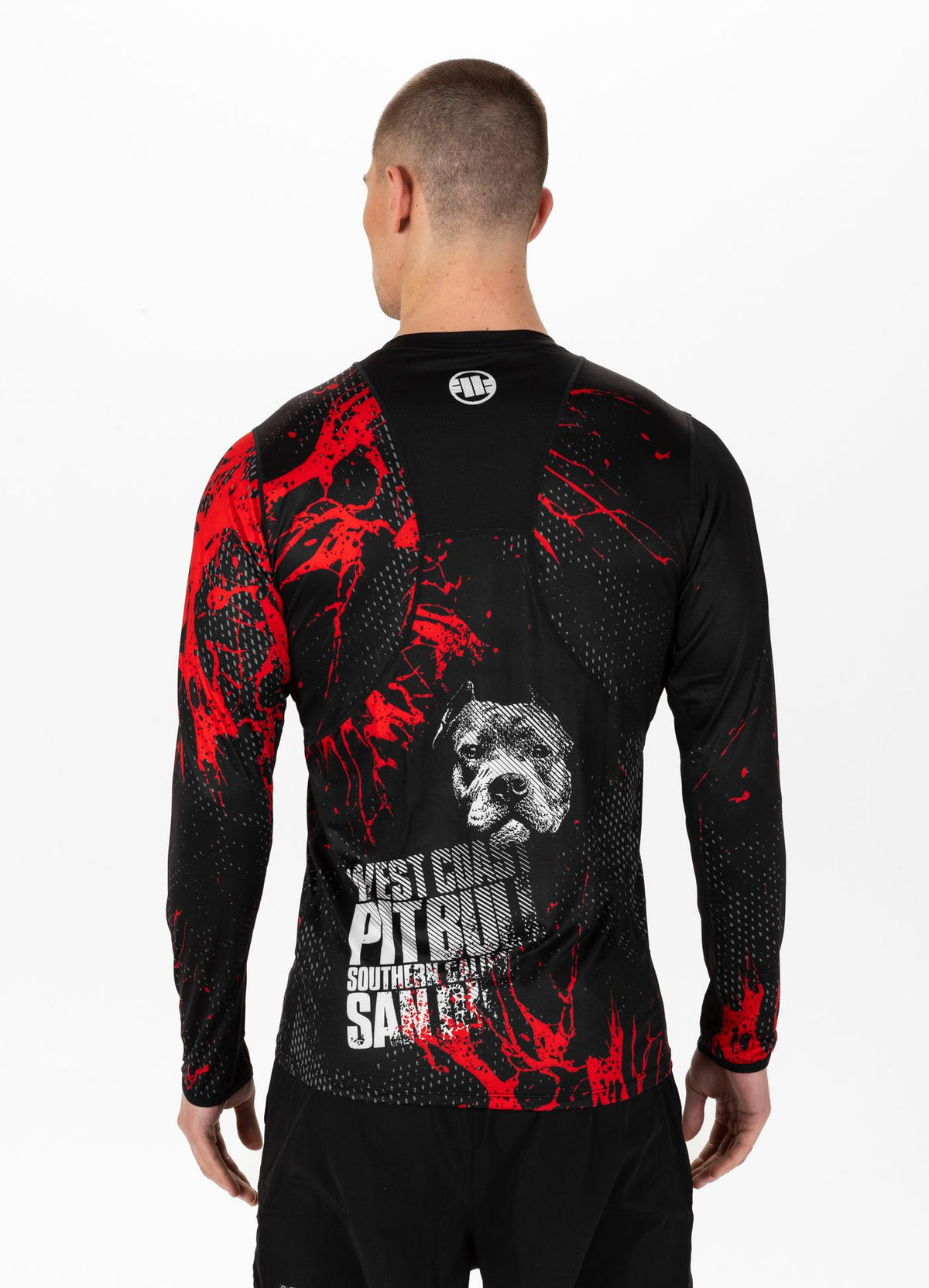 Red Dog II - Black/Red Mesh Longsleeve Performance Pro Plus