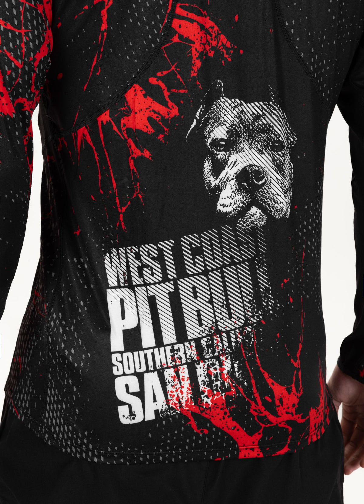 Red Dog II - Black/Red Mesh Longsleeve Performance Pro Plus